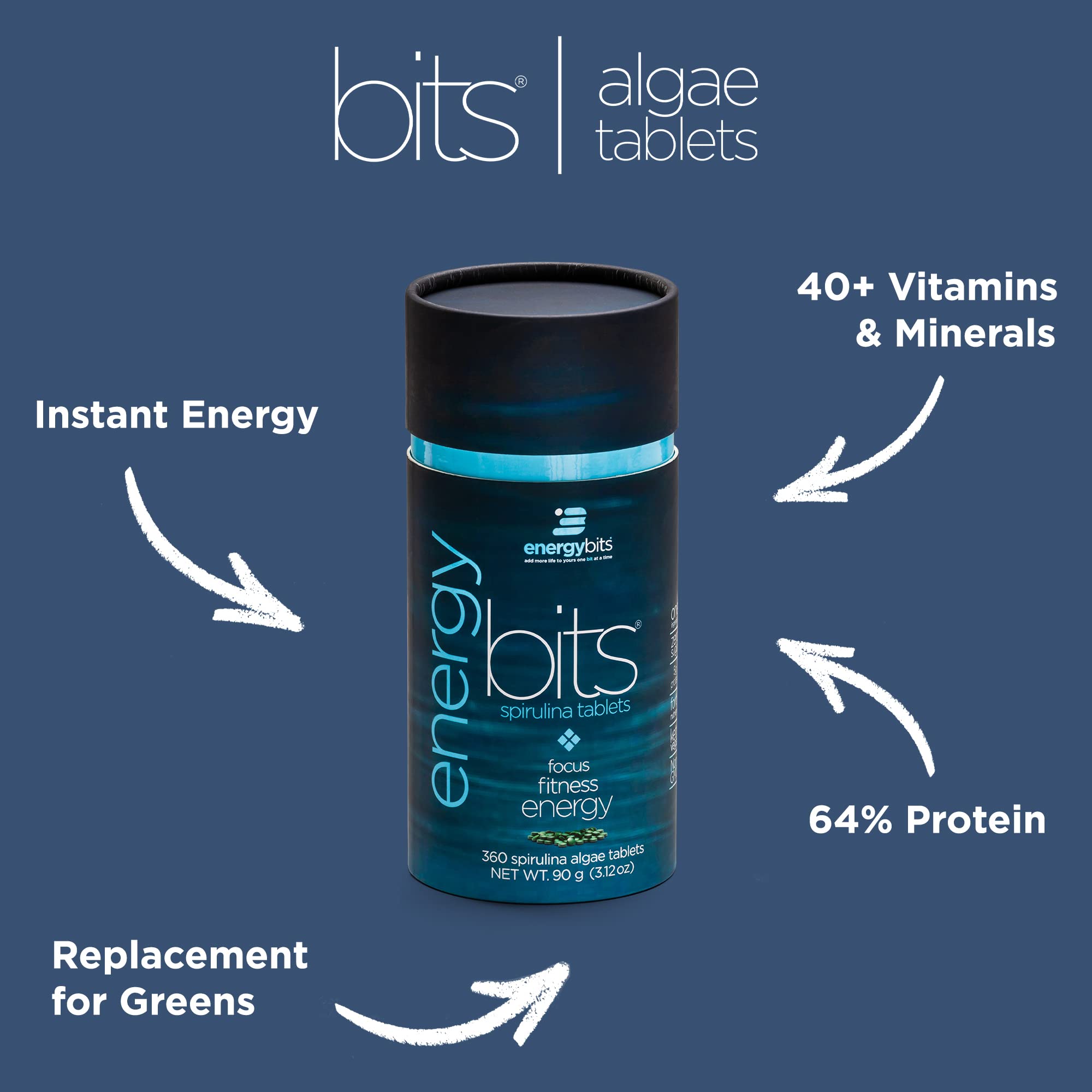 Foto 7 pulgar | Suplemento Energybits En Tabletas Puras De Espirulina Y Algas - Venta Internacional.