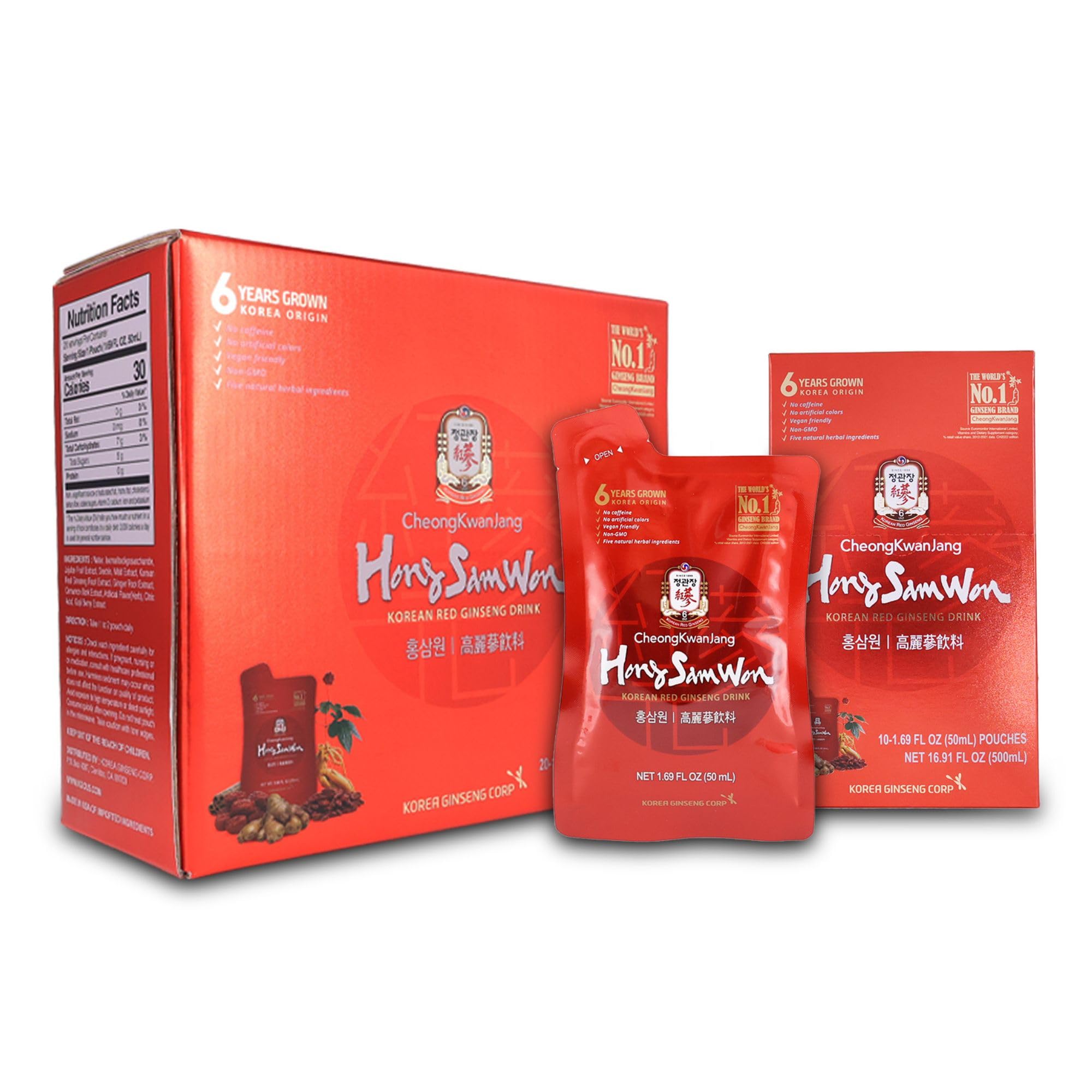 Foto 2 pulgar | Beba Extracto De Ginseng Rojo Coreano Hongsamwon 20 Ml X 20 - Venta Internacional.