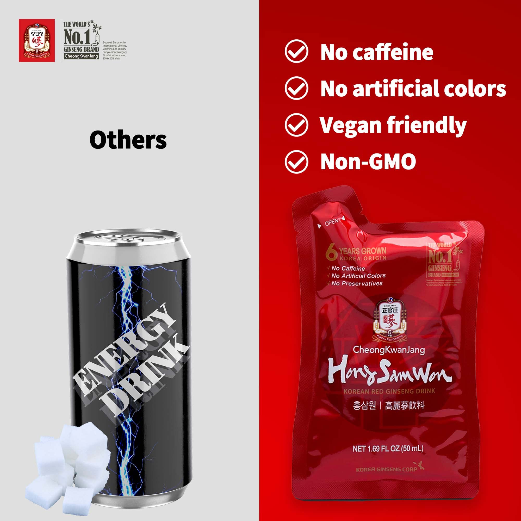Foto 4 | Beba Extracto De Ginseng Rojo Coreano Hongsamwon 20 Ml X 20 - Venta Internacional.