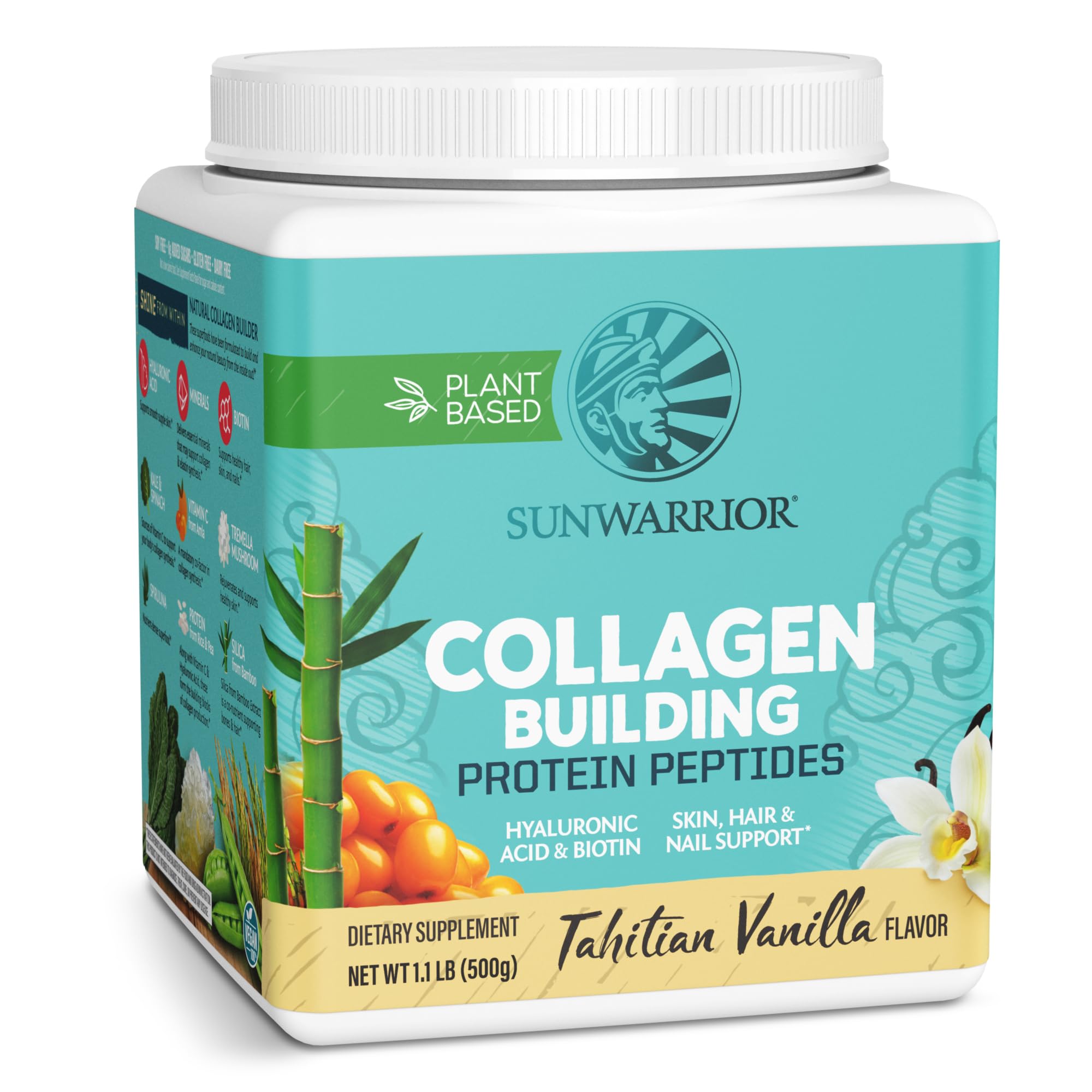 Foto 2 pulgar | Proteína De Colágeno Vegana En Polvo Sunwarrior Vanilla, 20 Porciones - Venta Internacional.