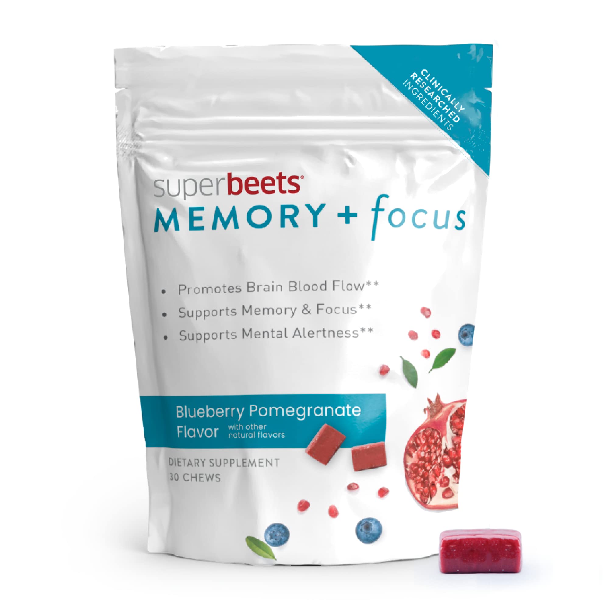 Foto 2 pulgar | Suplemento Humann Superbeets Memory & Focus 30 Masticables - Venta Internacional.