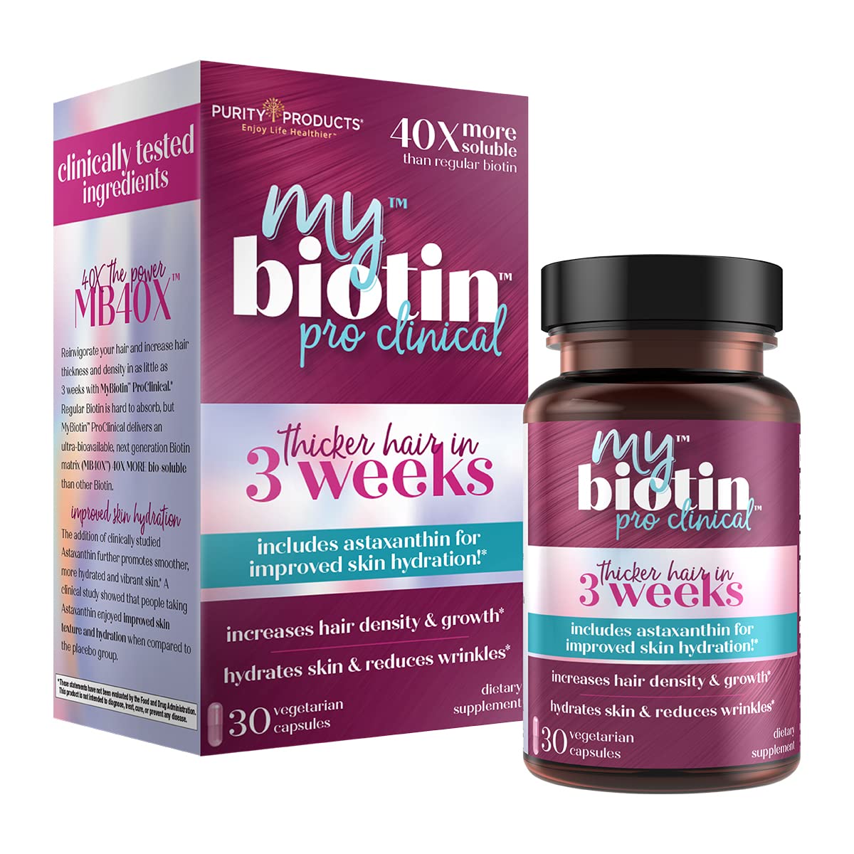 Foto 2 pulgar | Supplement Purity Products Mybiotin Proclinical 30 Cápsulas - Venta Internacional.