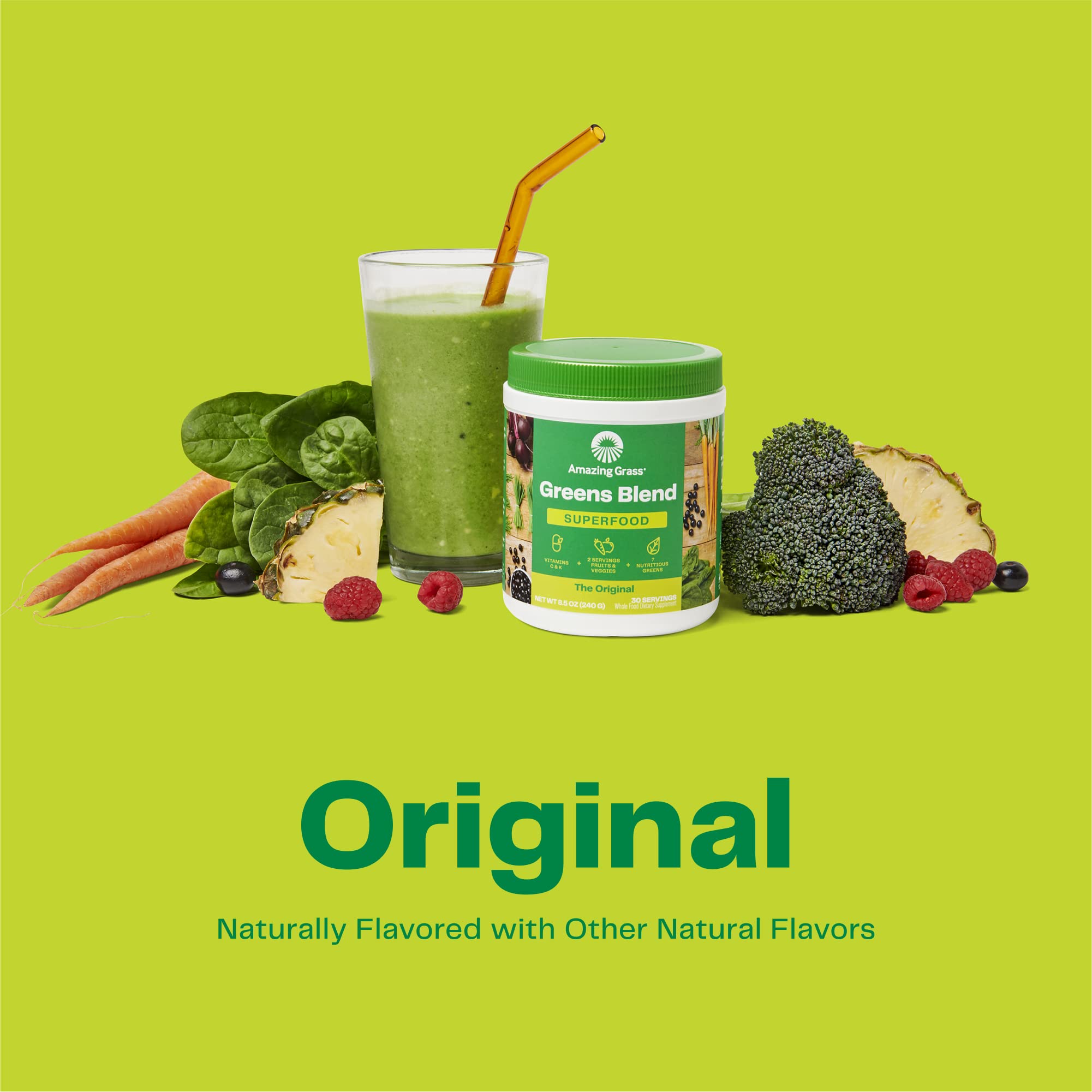 Foto 3 pulgar | Superfood Powder Amazing Grass Greens Original, 60 Porciones - Venta Internacional.