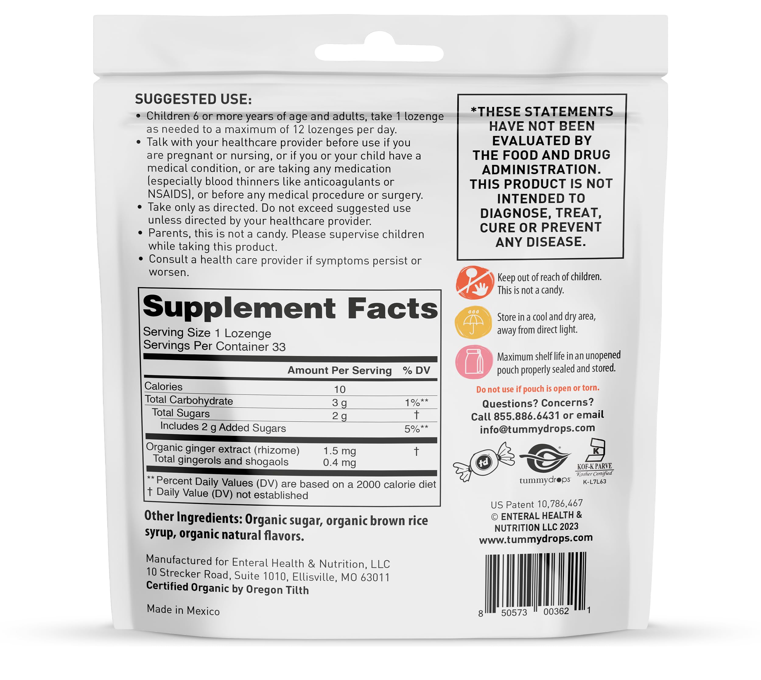 Foto 5 pulgar | Pastillas Para El Abdomen Sweet Blackberry Ginger Organic X33 - Venta Internacional.