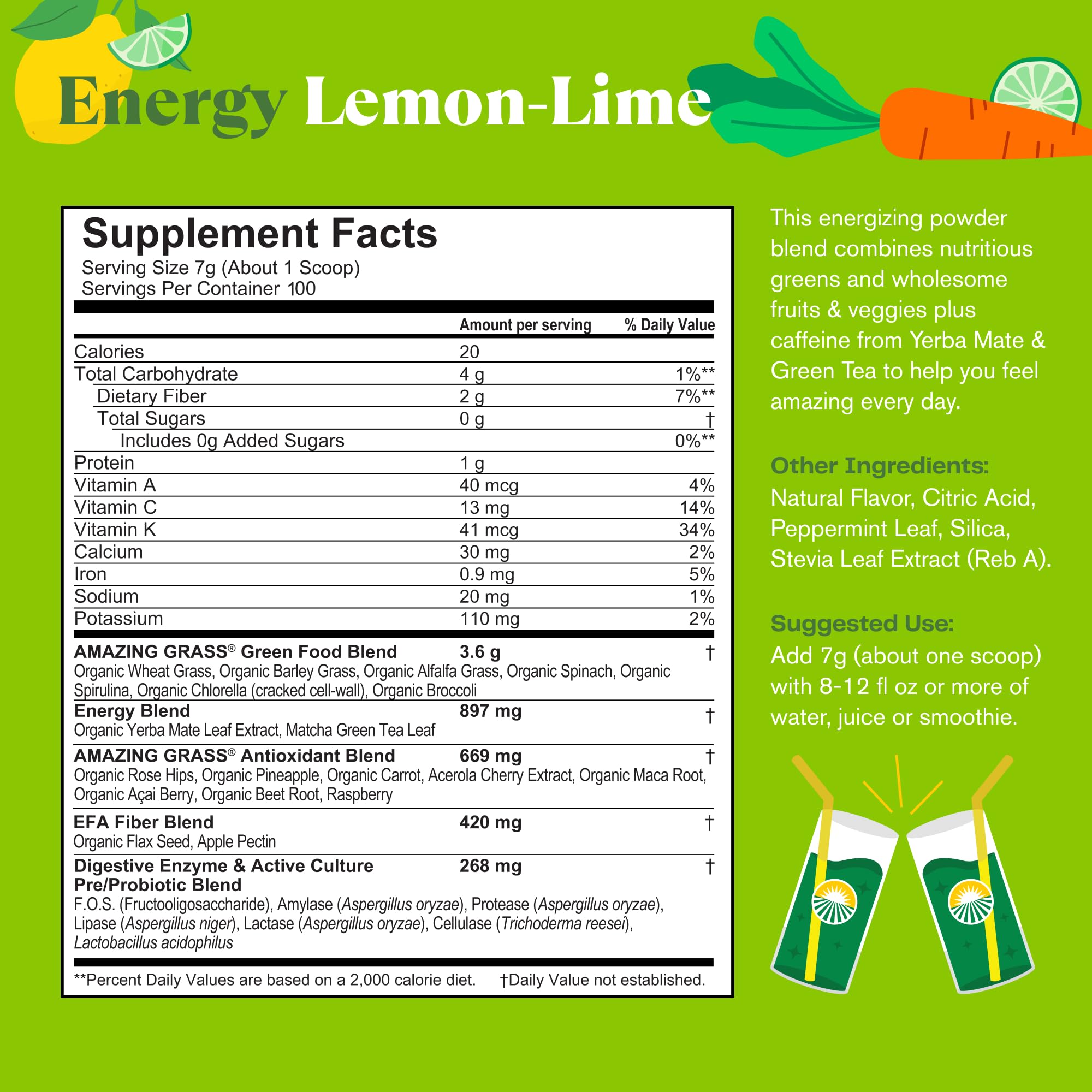 Foto 5 pulgar | Suplementa Amazing Grass Green Superfood Energy, 100 Porciones - Venta Internacional.