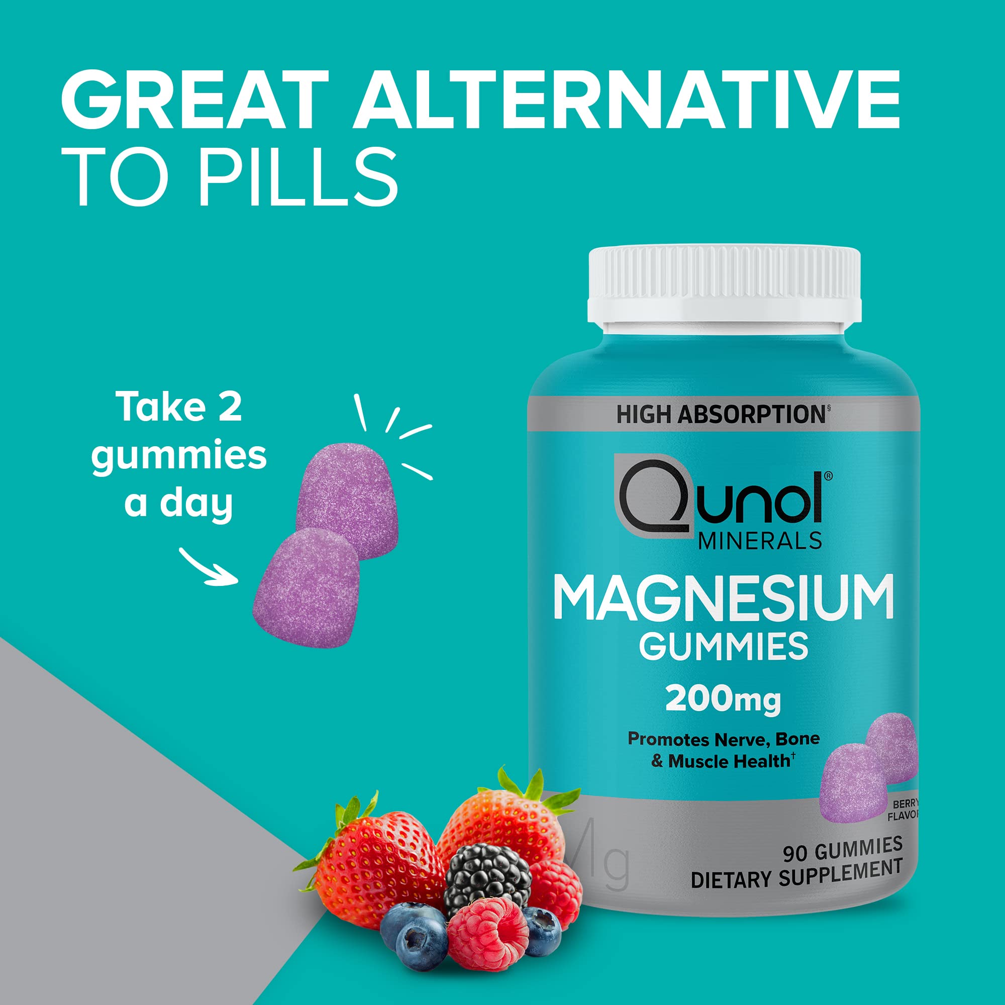 Foto 5 pulgar | Suplemento De Gomitas De Magnesio Qunol De 200 Mg Para Adultos, 90 Unidades - Venta Internacional.