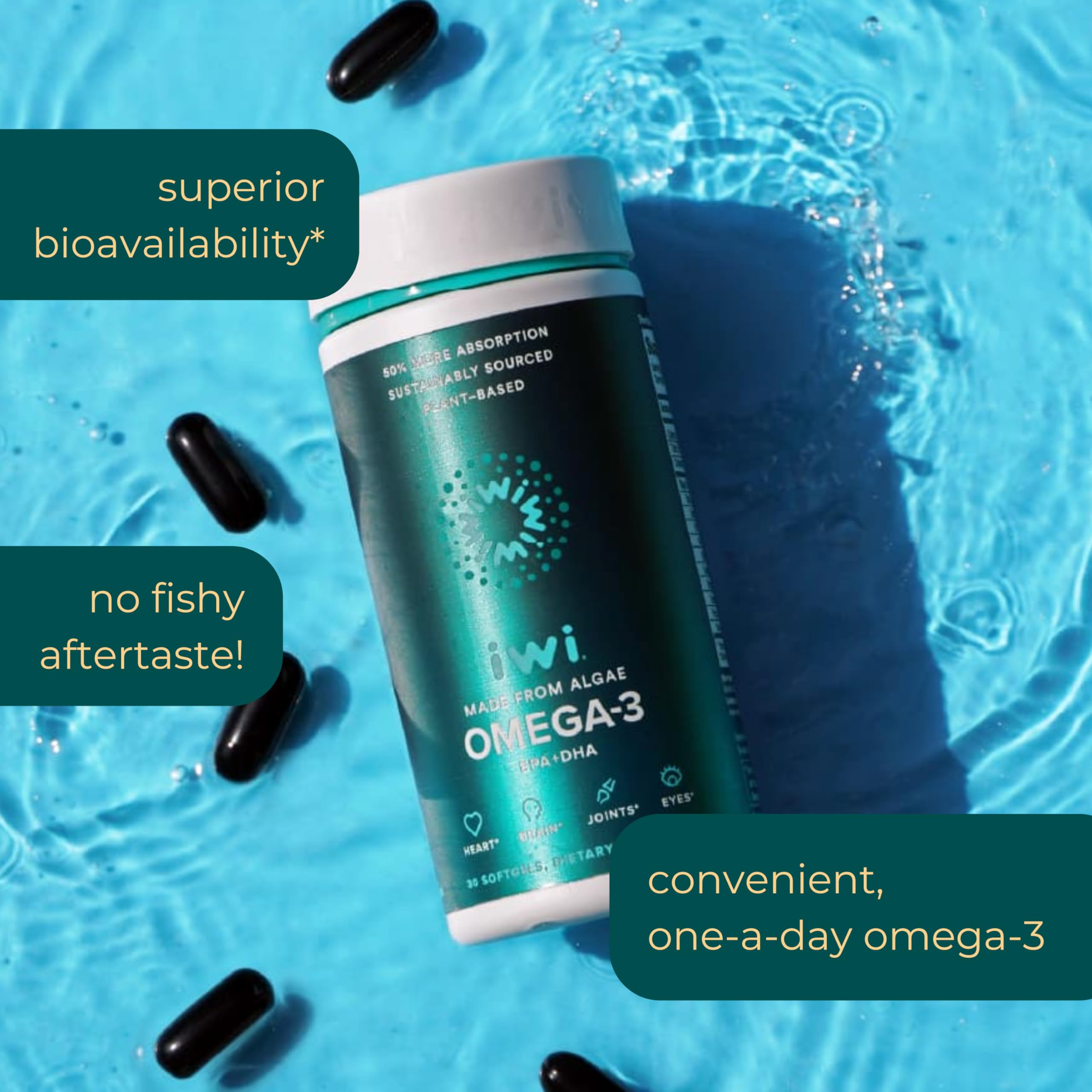 Foto 4 | Suplemento Iwi Life Omega-3 Algae 30 Cápsulas Blandas (30 Porciones) - Venta Internacional.