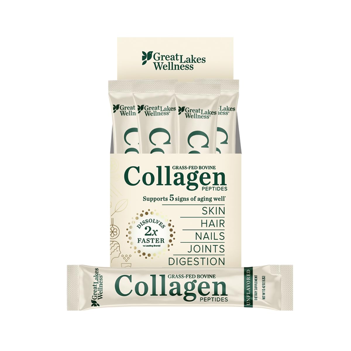 Suplemento De Péptidos De Colágeno Great Lakes Wellness En Polvo - Venta Internacional.