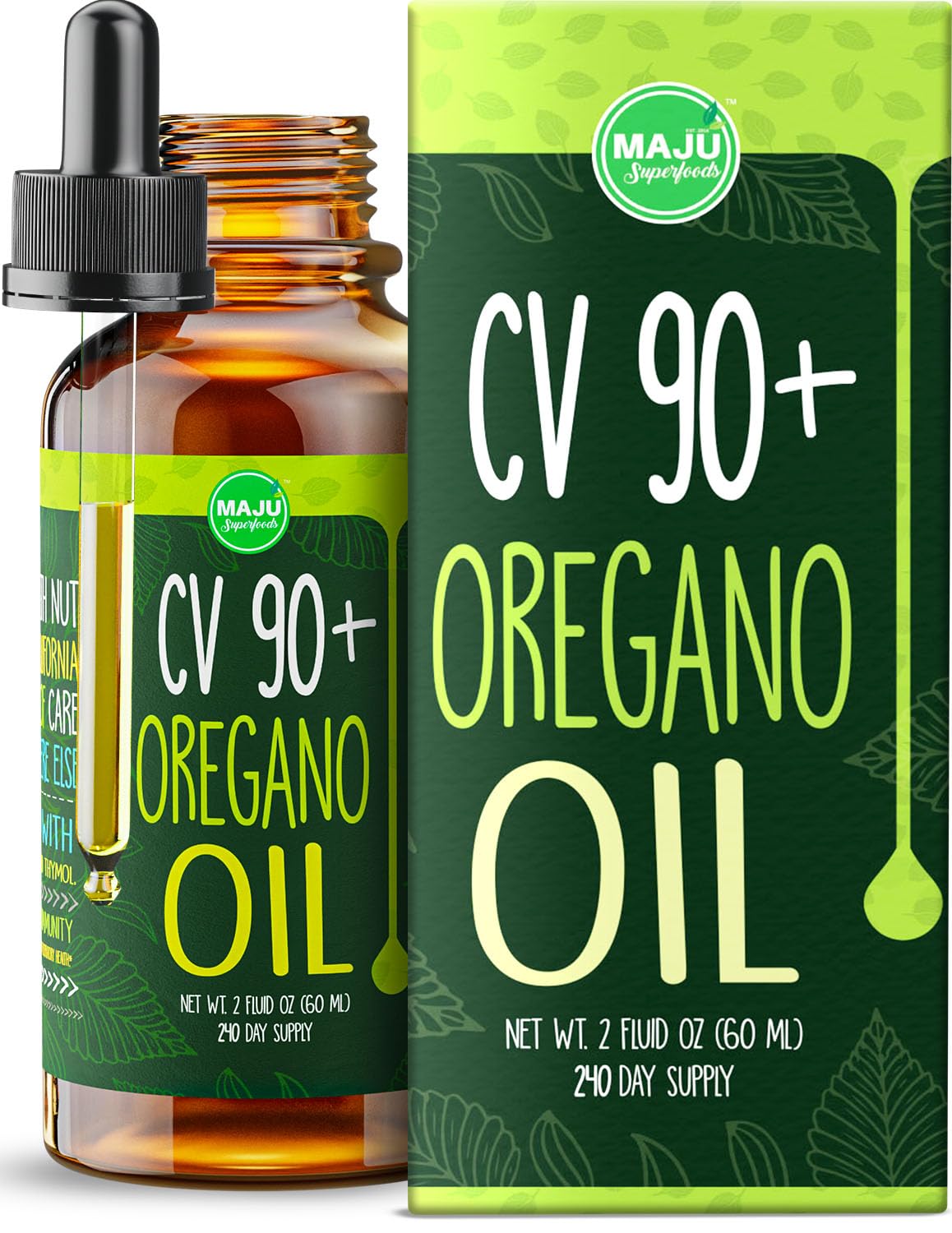 Foto 2 pulgar | Gotas De Aceite De Orégano Maju Potent 90% + Carvacrol 60 Ml - Venta Internacional.