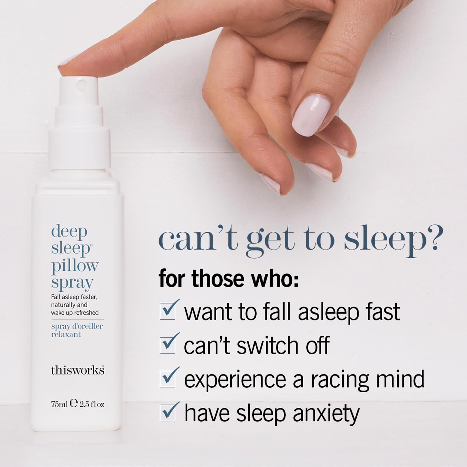 Foto 3 pulgar | Spray De Almohada Thisworks Deep Sleep Natural Relaxation 75 Ml - Venta Internacional.