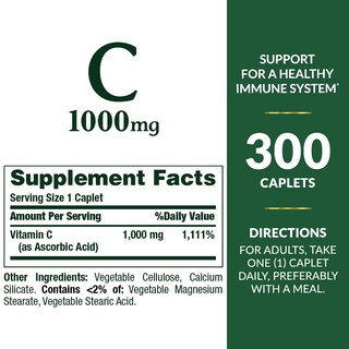 Foto 2 | Suplemento De Vitamina C Nature's Bounty 1000 Mg 300 Comprimidos - Venta Internacional.