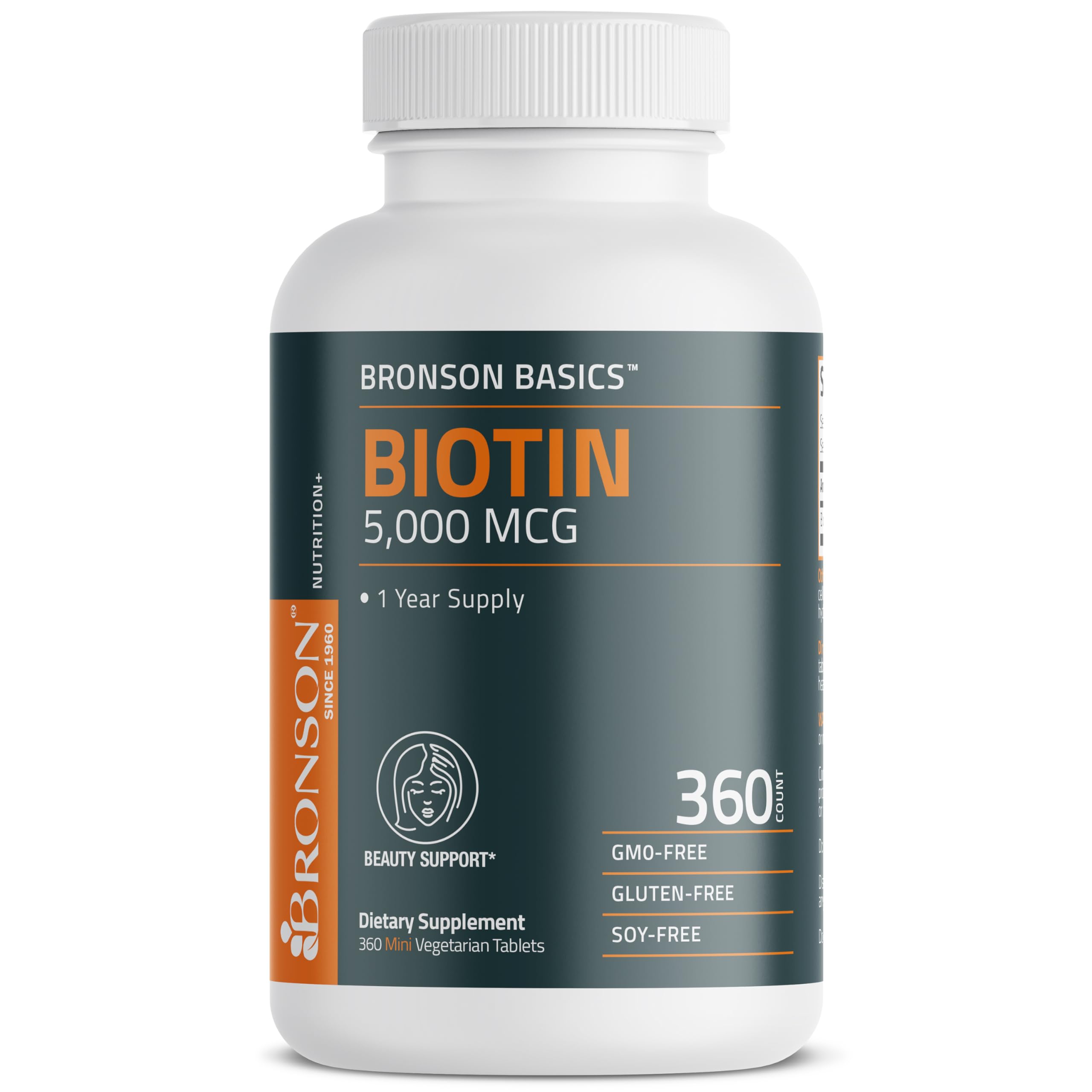Foto 6 pulgar | Suplemento De Biotina Bronson De 5000 Mcg Para Cabello, Piel Y Uñas - Venta Internacional.