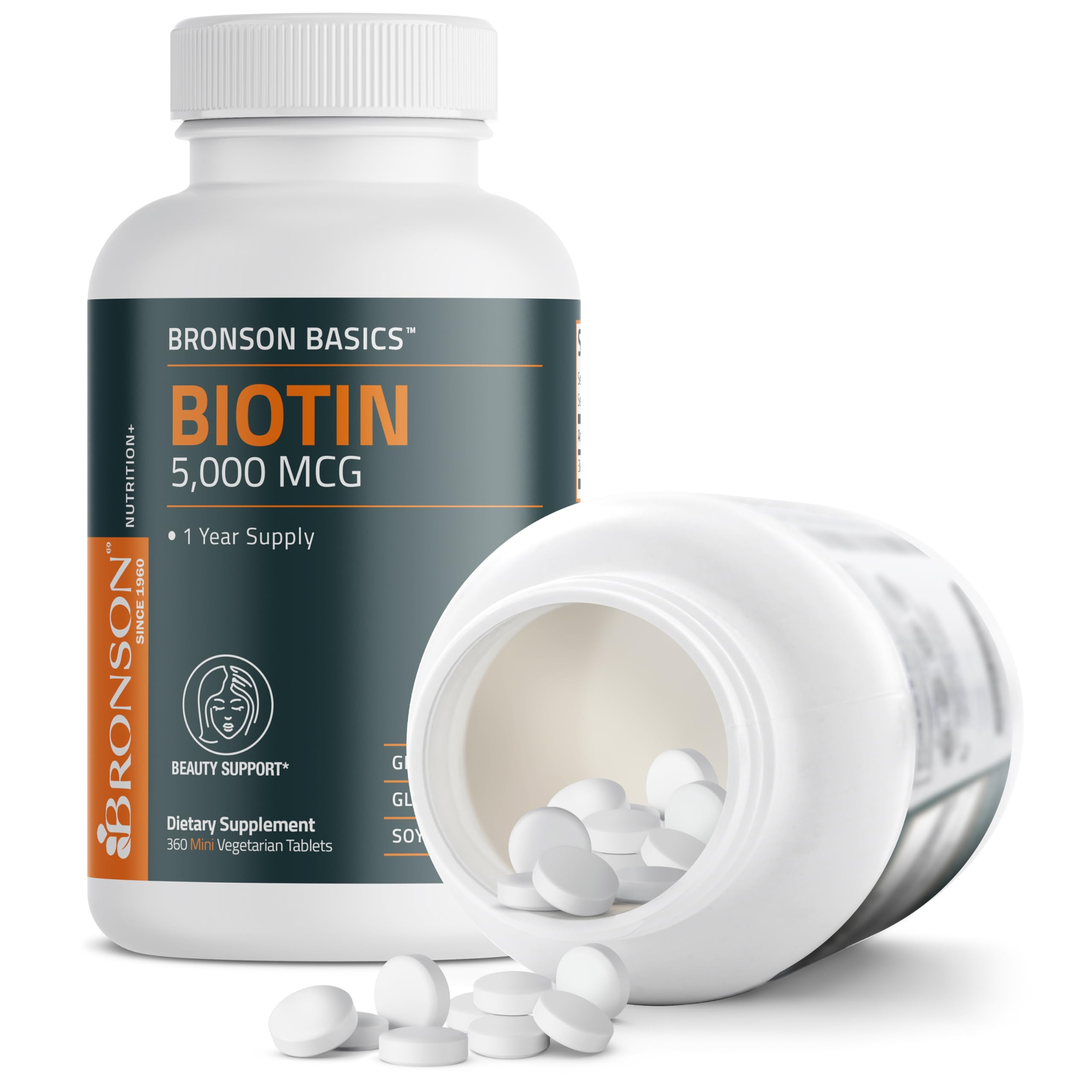 Foto 7 pulgar | Suplemento De Biotina Bronson De 5000 Mcg Para Cabello, Piel Y Uñas - Venta Internacional.