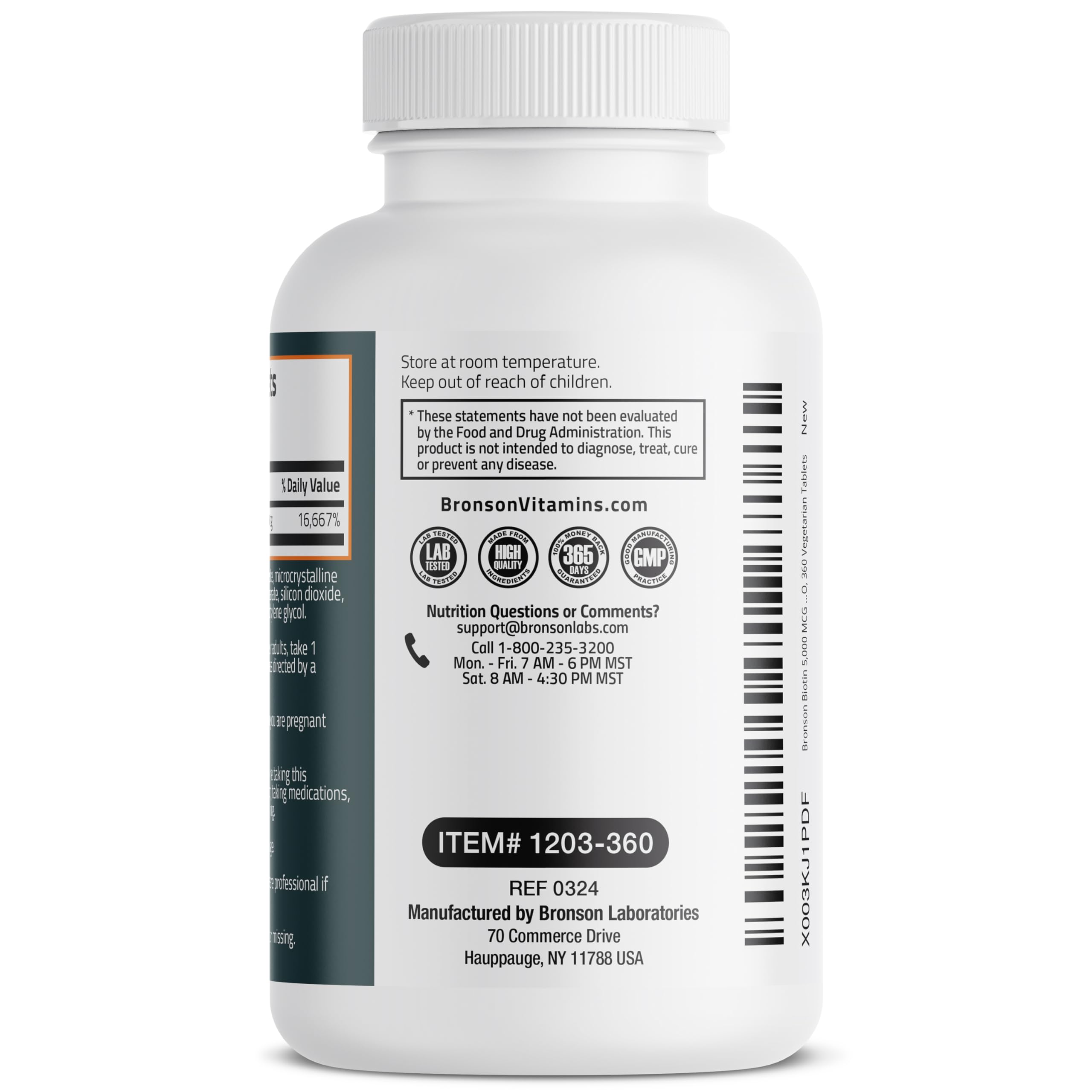 Foto 8 pulgar | Suplemento De Biotina Bronson De 5000 Mcg Para Cabello, Piel Y Uñas - Venta Internacional.