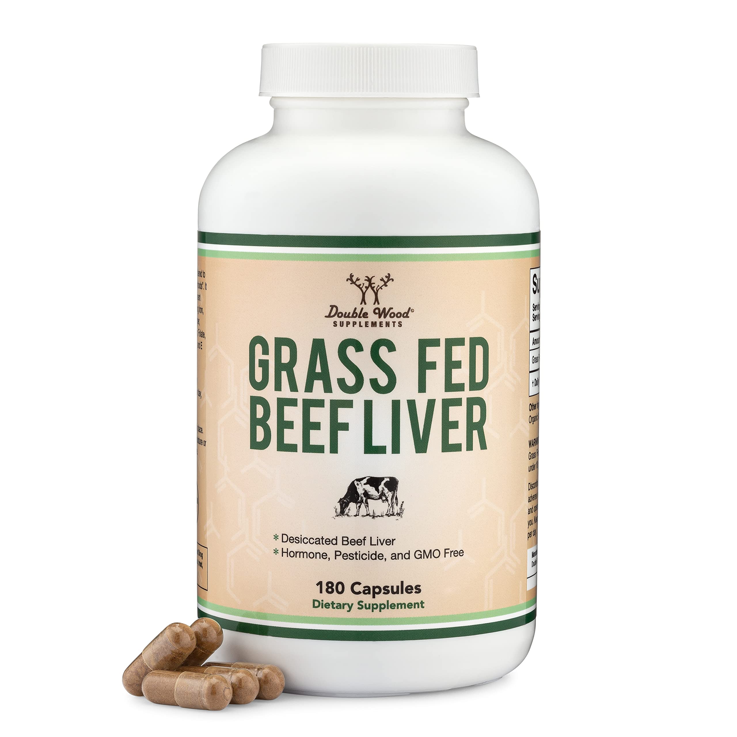 Foto 4 | Suplemento Double Wood Beef Liver 180 Cápsulas Durante 3 Meses - Venta Internacional.