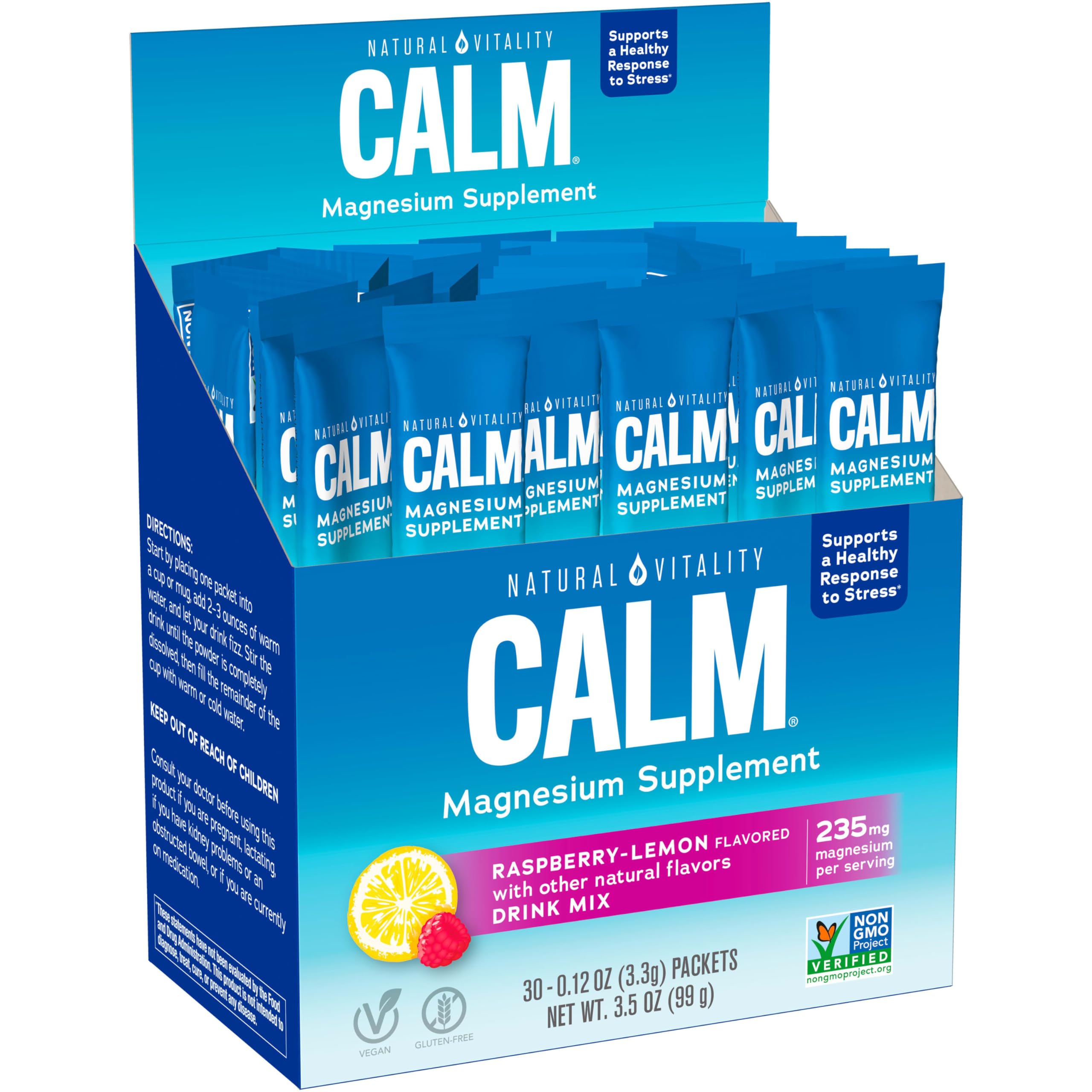 Foto 2 pulgar | Suplemento De Citrato De Magnesio Natural Vitality Calm, 30 Paquetes - Venta Internacional.