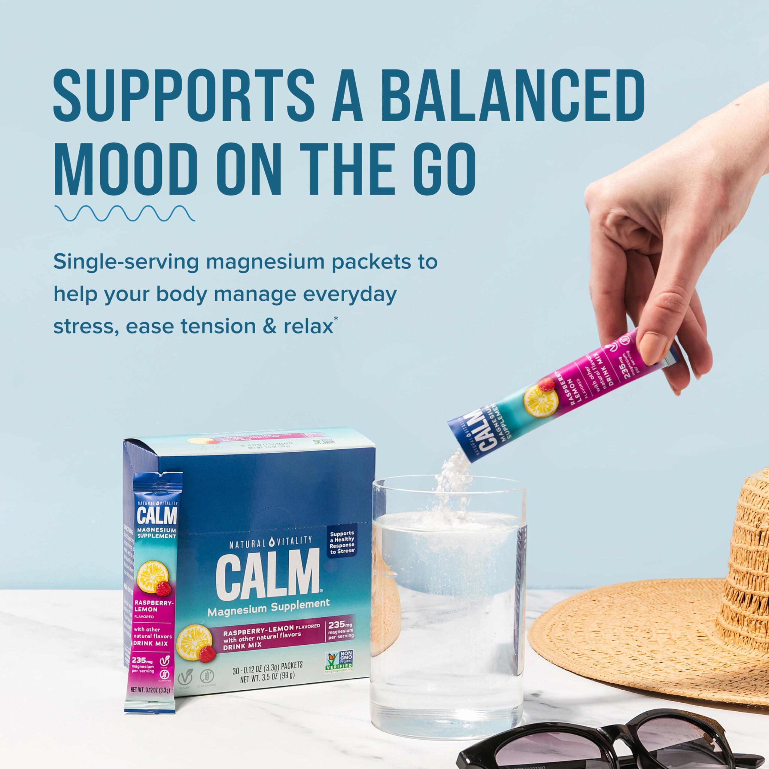 Foto 4 pulgar | Suplemento De Citrato De Magnesio Natural Vitality Calm, 30 Paquetes - Venta Internacional.