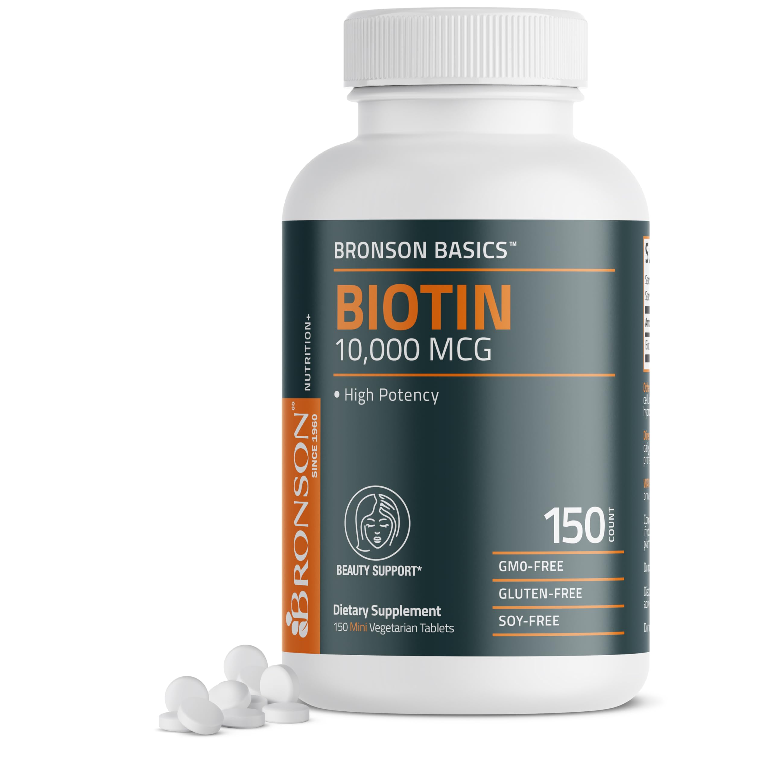 Suplemento Bronson Biotina De 10,000 Mcg Para Cabello, Piel Y Uñas - Venta Internacional.