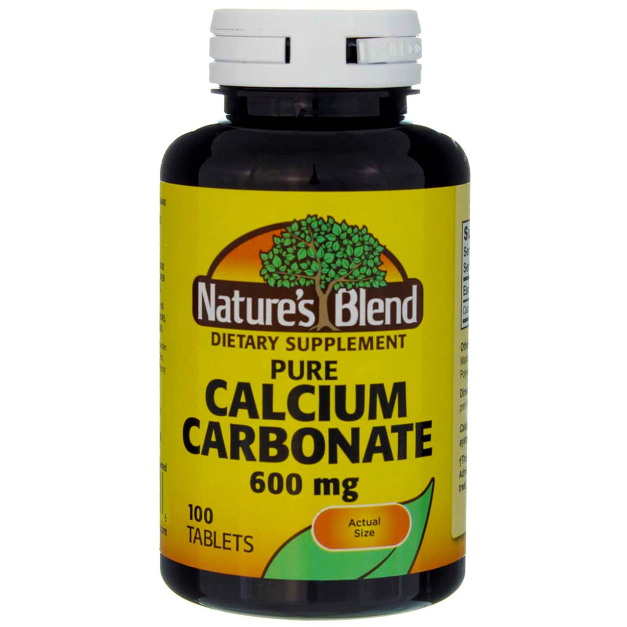 Foto 2 pulgar | Suplemento Nature's Blend De Carbonato De Calcio Puro 600 Mg 100 Tabletas - Venta Internacional.