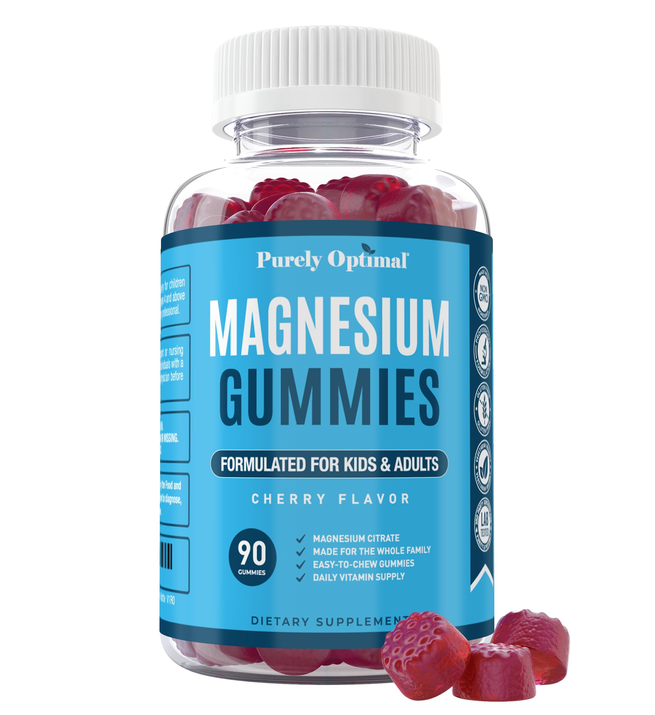 Foto 1 | Gomitas De Magnesio Purely Optimal Premium Para Niños Y Adultos - Venta Internacional.