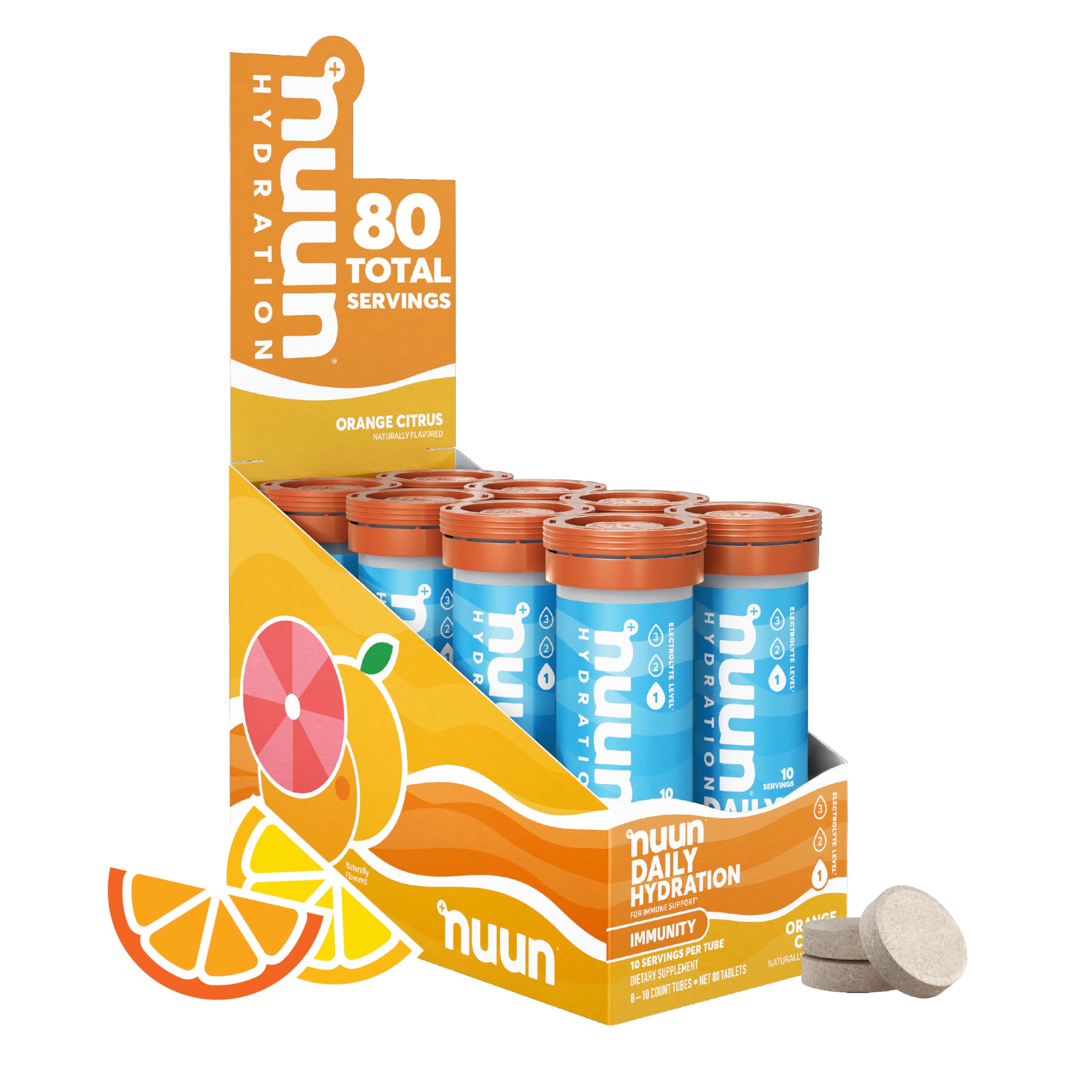 Foto 2 pulgar | Tabletas Electrolíticas Nuun Hydration Immunity Orange 8x200 Mg - Venta Internacional.
