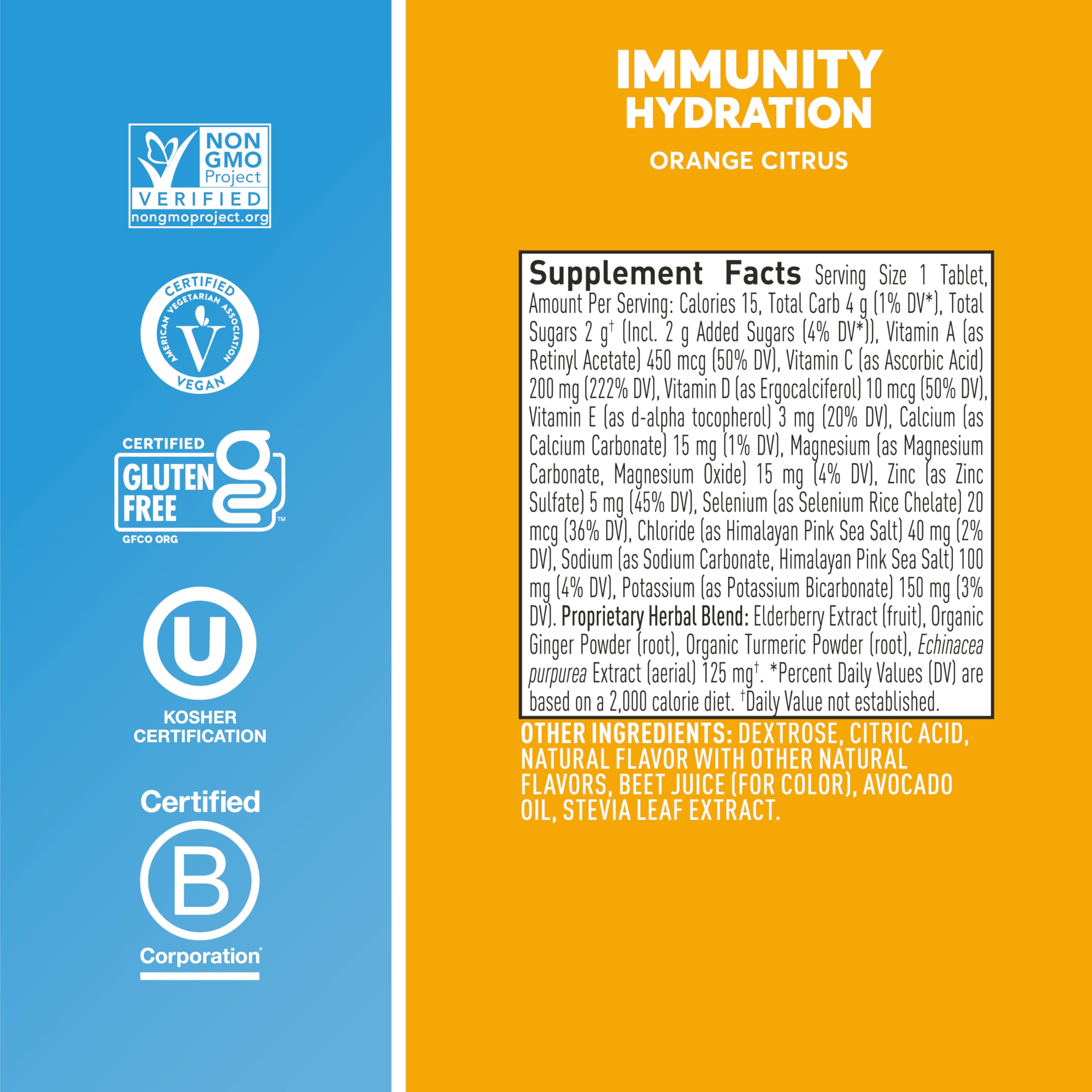 Foto 6 pulgar | Tabletas Electrolíticas Nuun Hydration Immunity Orange 8x200 Mg - Venta Internacional.