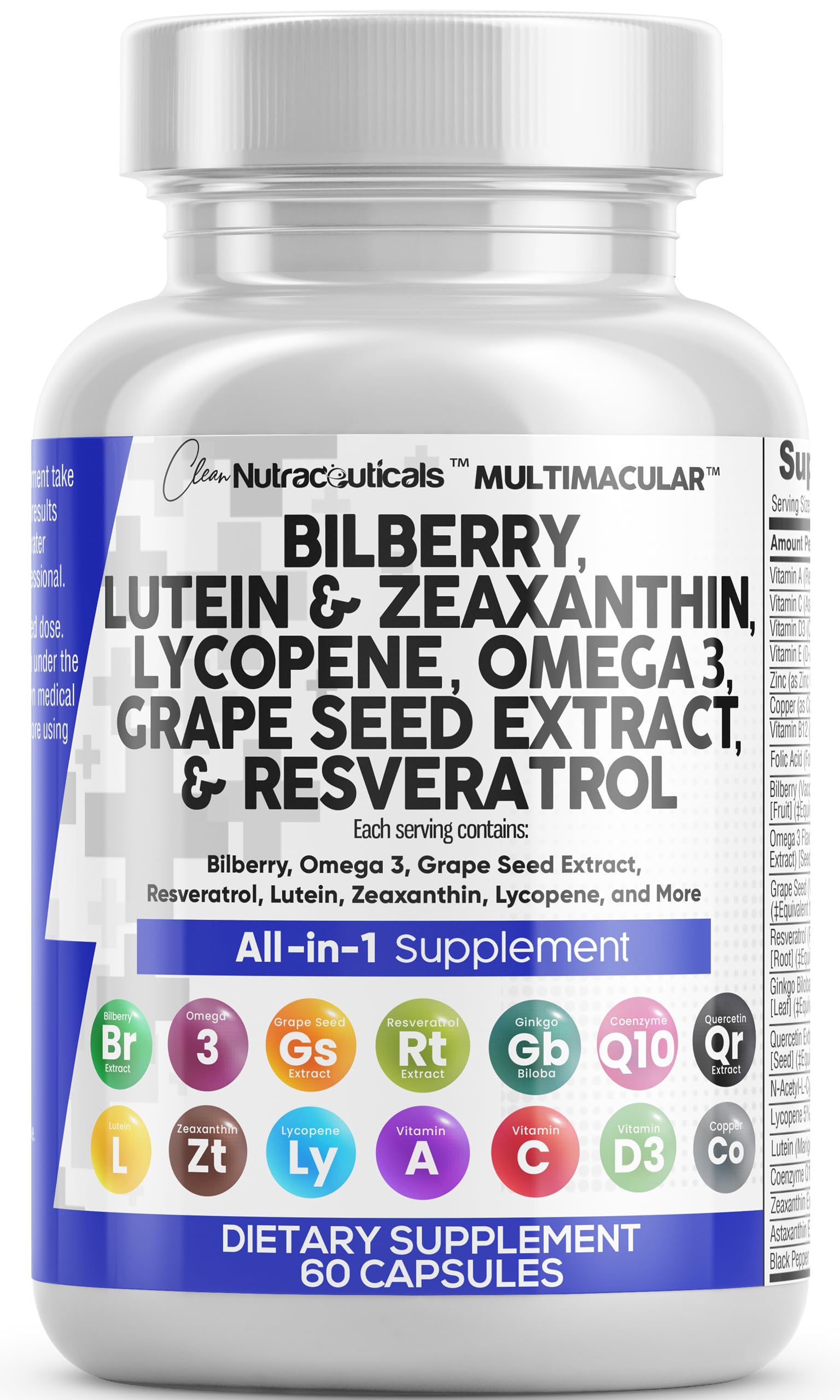 Foto 2 pulgar | Suplementos Clean Nutraceuticals Eye Health 60 Cápsulas - Venta Internacional.