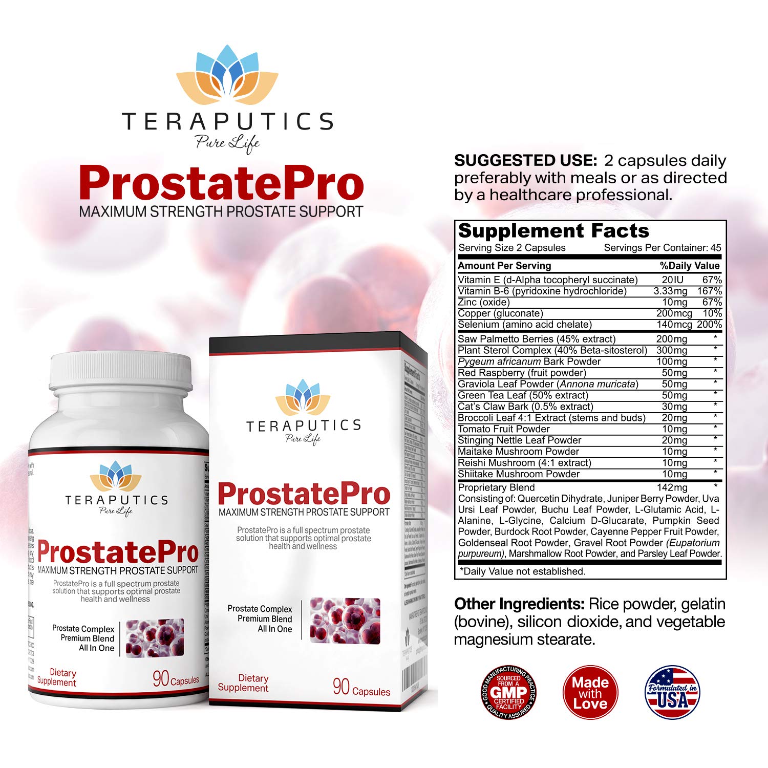 Foto 3 pulgar | Suplemento Teraputics Prostatepro 90 Cápsulas Para Hombres - Venta Internacional.