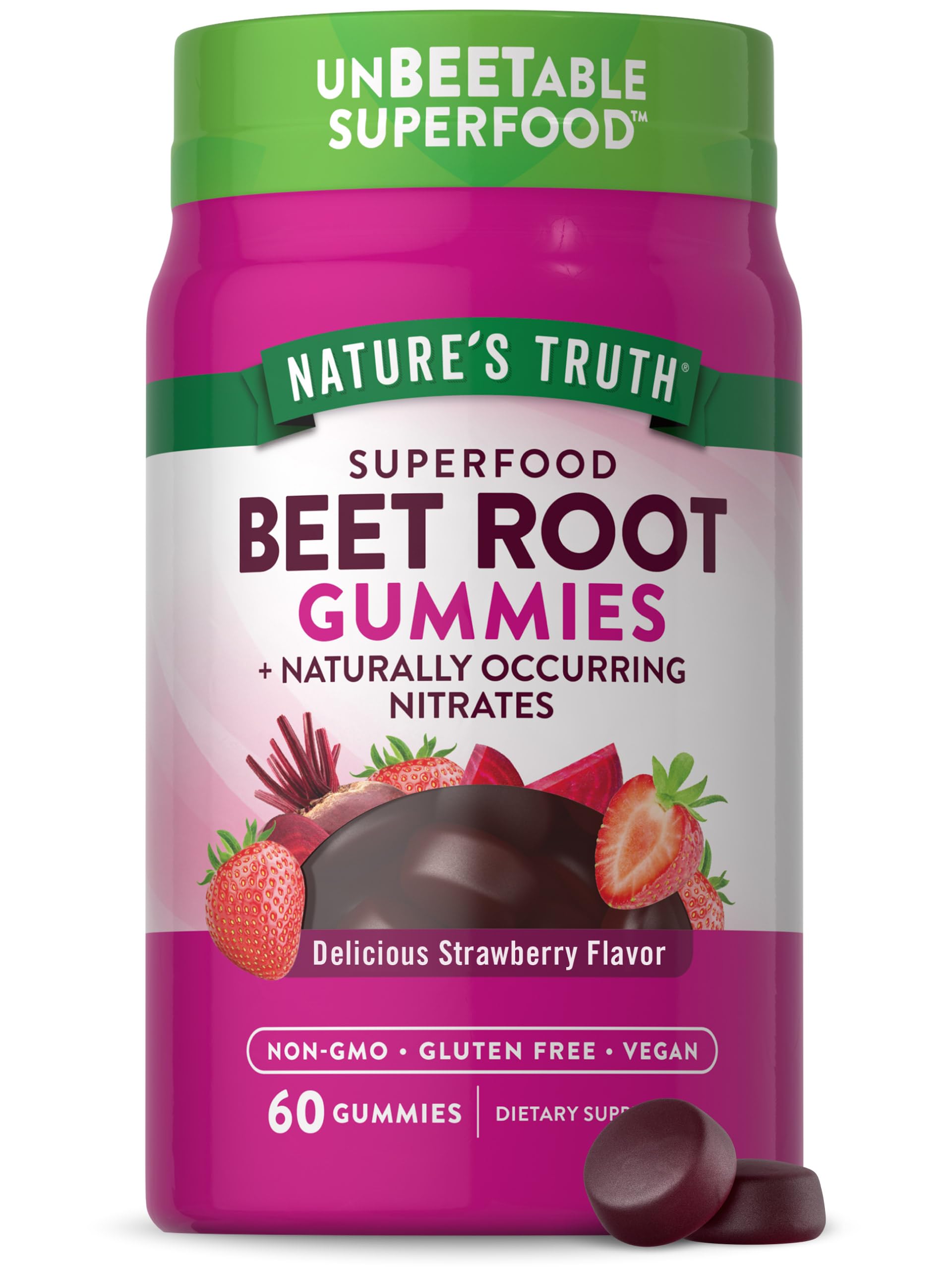 Foto 1 | Gomitas De Raíz De Remolacha Supplement Nature's Truth, 60 Unidades - Venta Internacional.