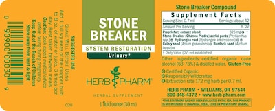 Foto 2 | Suplemento Líquido Compuesto Herb Pharm Stone Breaker, 30 Ml - Venta Internacional.