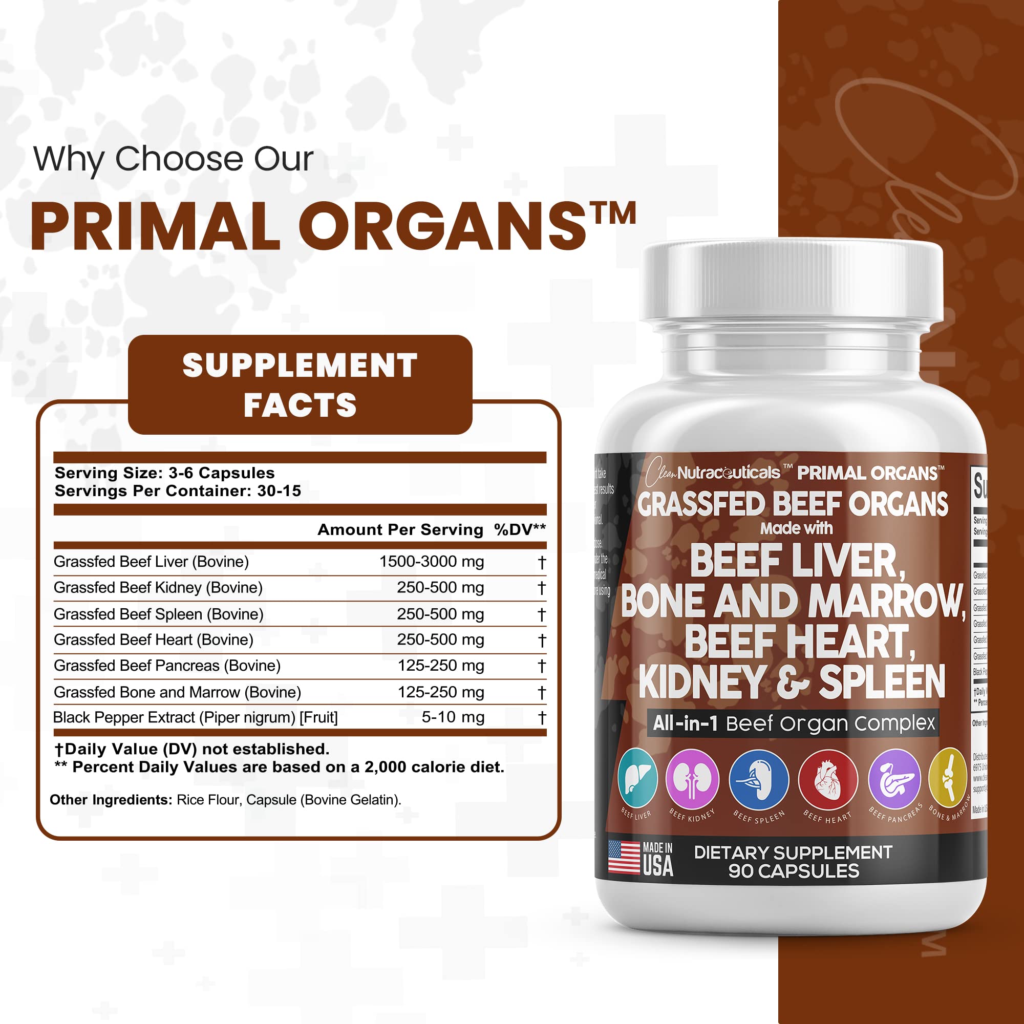 Foto 5 pulgar | Suplemento Nutracéutico Limpio: Hígado De Res Alimentado Con Pasto, 3000 Mg - Venta Internacional.