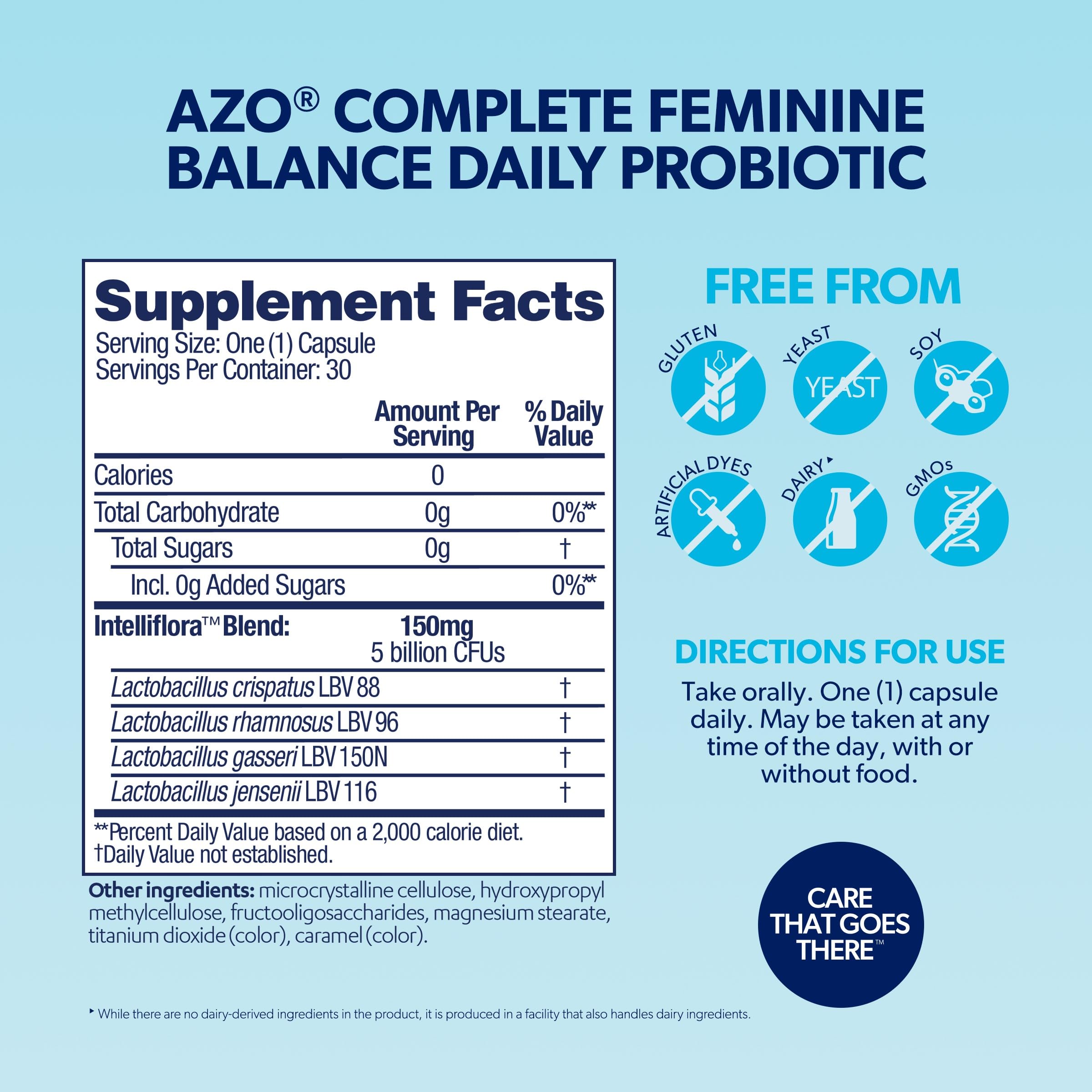 Foto 2 | Probióticos Azo Complete Feminine Balance Women 30 Cápsulas - Venta Internacional.