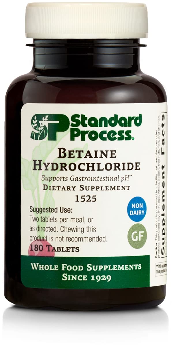 Suplemento De Clorhidrato De Betaína De Proceso Estándar 180 Tabletas - Venta Internacional.