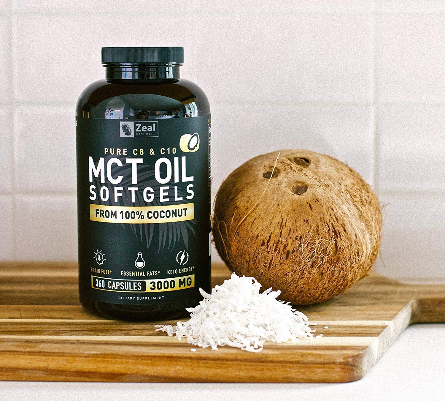 Foto 4 pulgar | Cápsulas De Aceite Mct Zeal Naturals 3000 Mg 360 Cápsulas Blandas Durante 4 Meses - Venta Internacional.