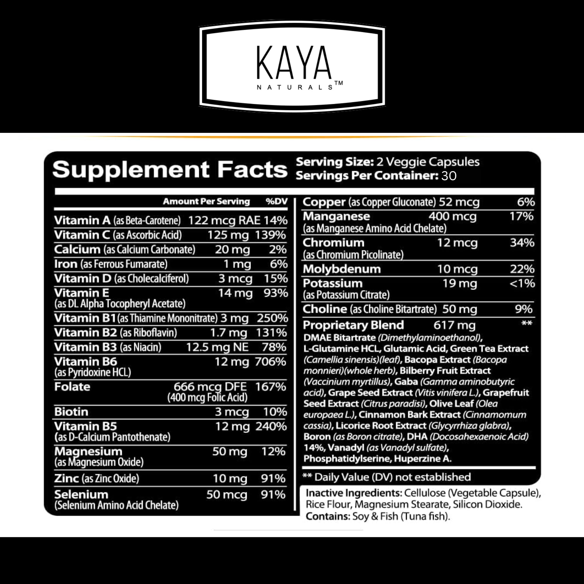 Foto 3 pulgar | Suplemento Kaya Naturals Neuro Brain & Focus 60 Cápsulas - Venta Internacional.