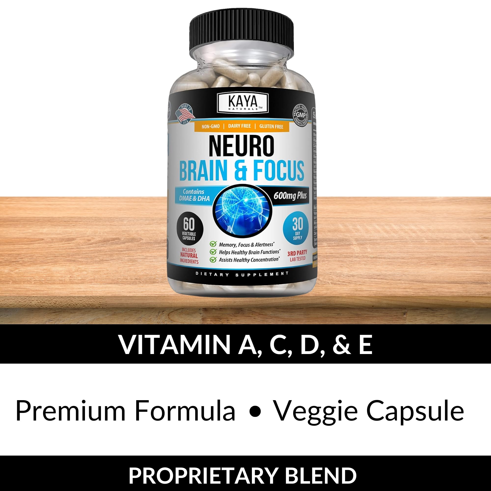 Foto 5 | Suplemento Kaya Naturals Neuro Brain & Focus 60 Cápsulas - Venta Internacional.