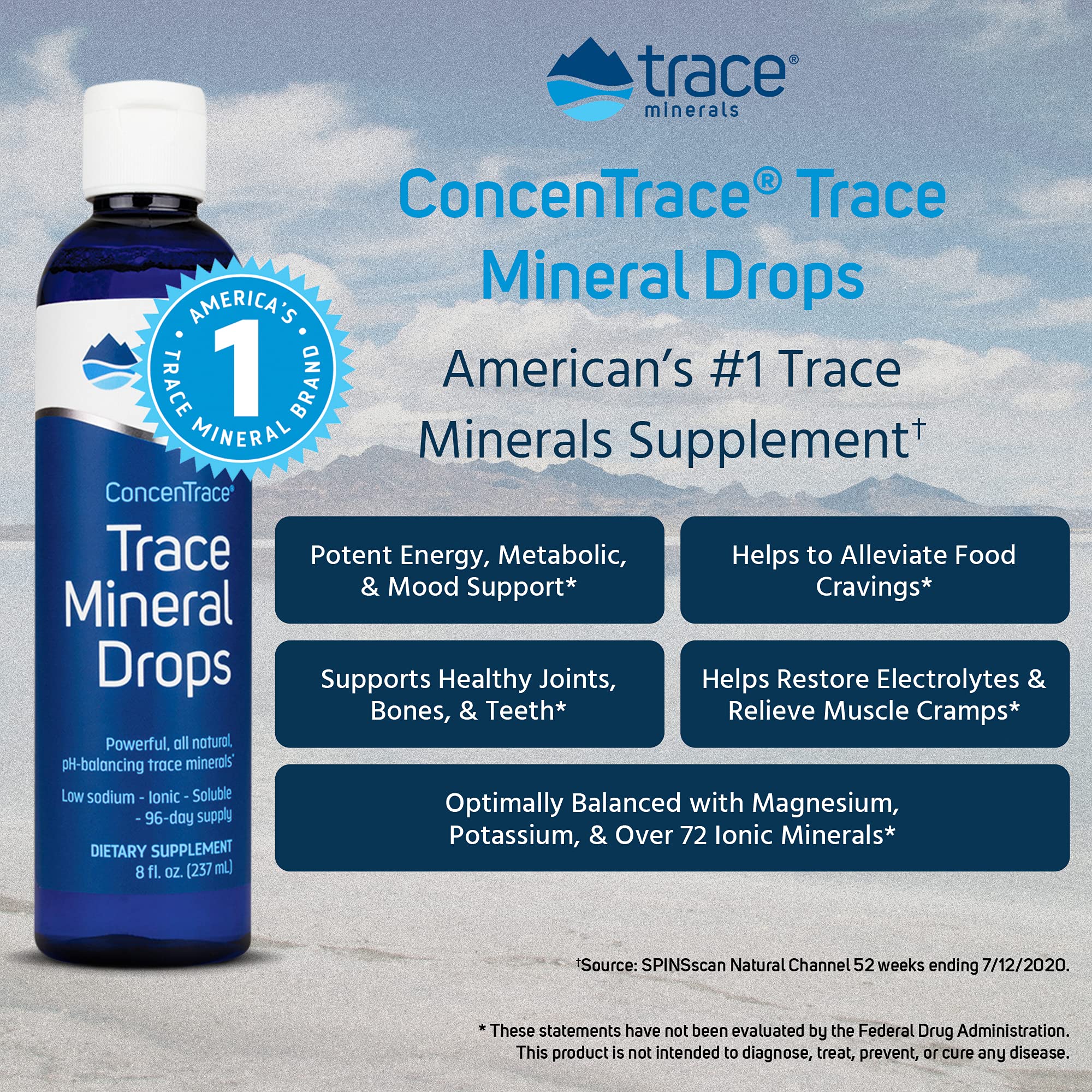 Foto 2 | Suplemento De Oligoelementos Concentrace Drops 225 Ml (paquete De 2) - Venta Internacional.