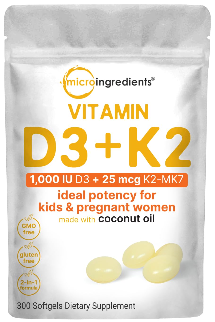 Foto 2 pulgar | Suplemento De Microingredientes: Vitamina D3, 1000 Ui + K2, 25 Mcg - Venta Internacional.