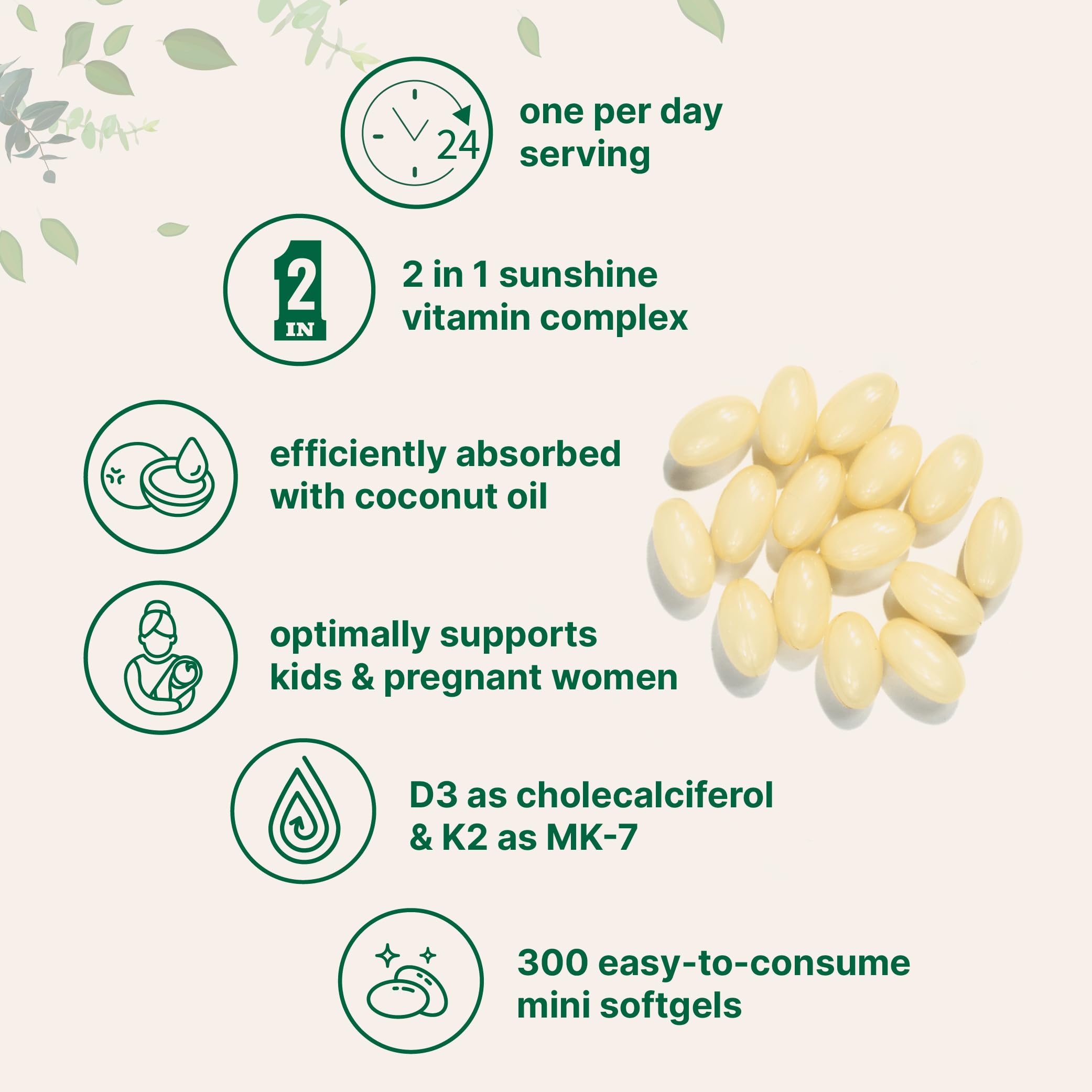 Foto 4 pulgar | Suplemento De Microingredientes: Vitamina D3, 1000 Ui + K2, 25 Mcg - Venta Internacional.