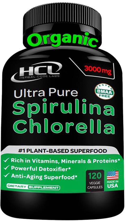 Foto 2 pulgar | Suplemento Hcl Herbal Code Labs Chlorella Spirulina 3000 Mg - Venta Internacional.