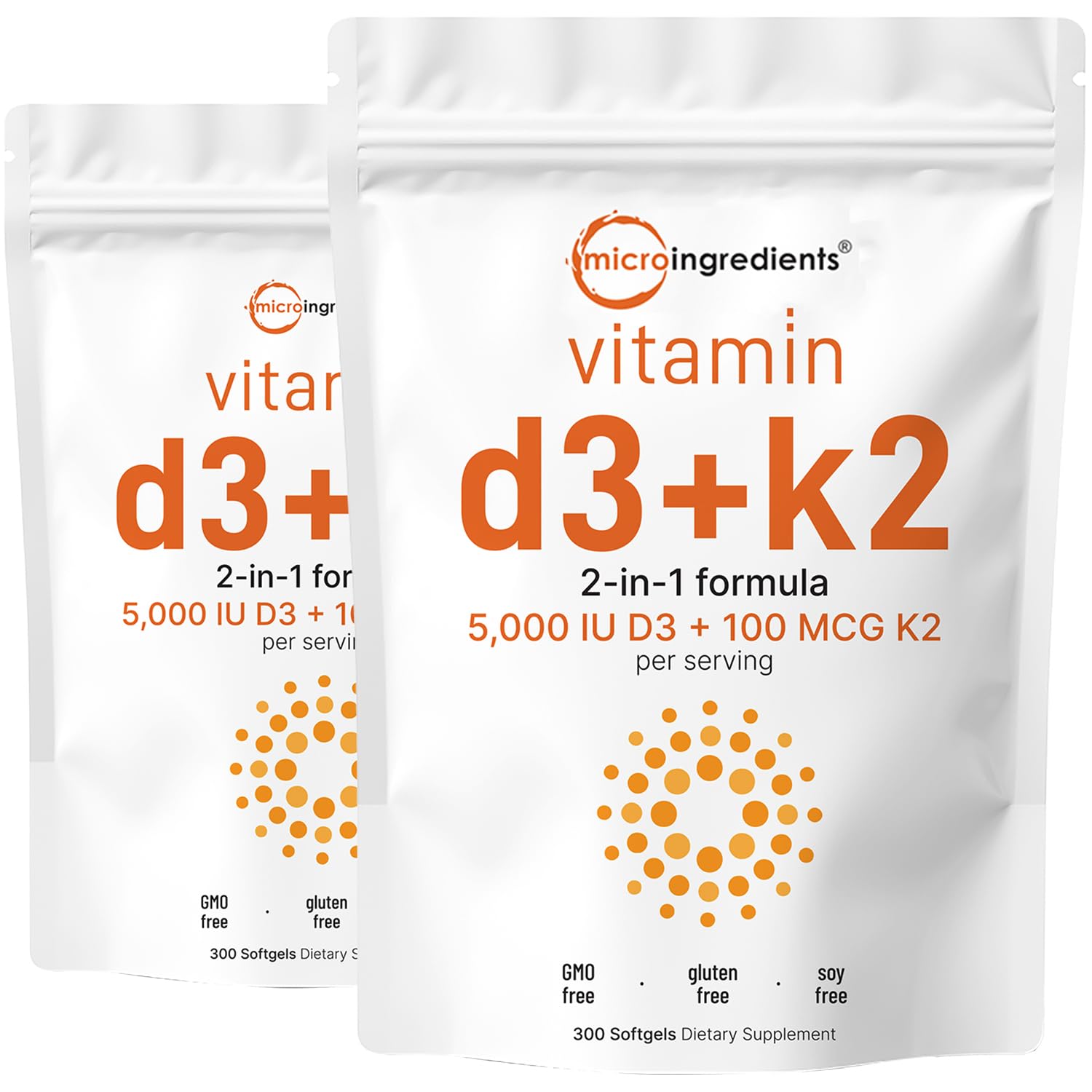 Suplemento De Microingredientes: Vitamina D3 5000 Ui + K2 300 Cápsulas Blandas - Venta Internacional.