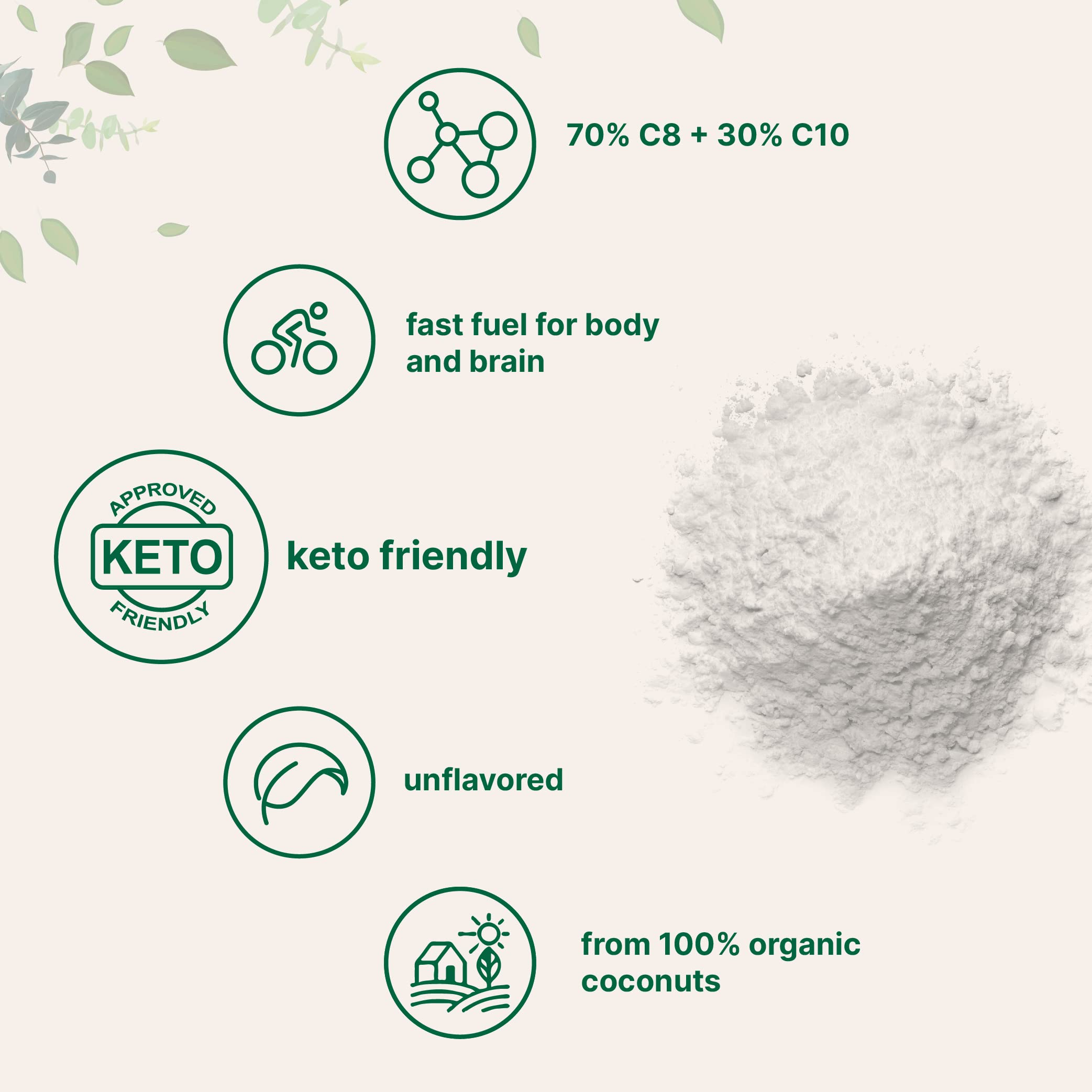 Foto 4 | Microingredientes Orgánicos De Aceite Mct En Polvo, 454 G - Venta Internacional.