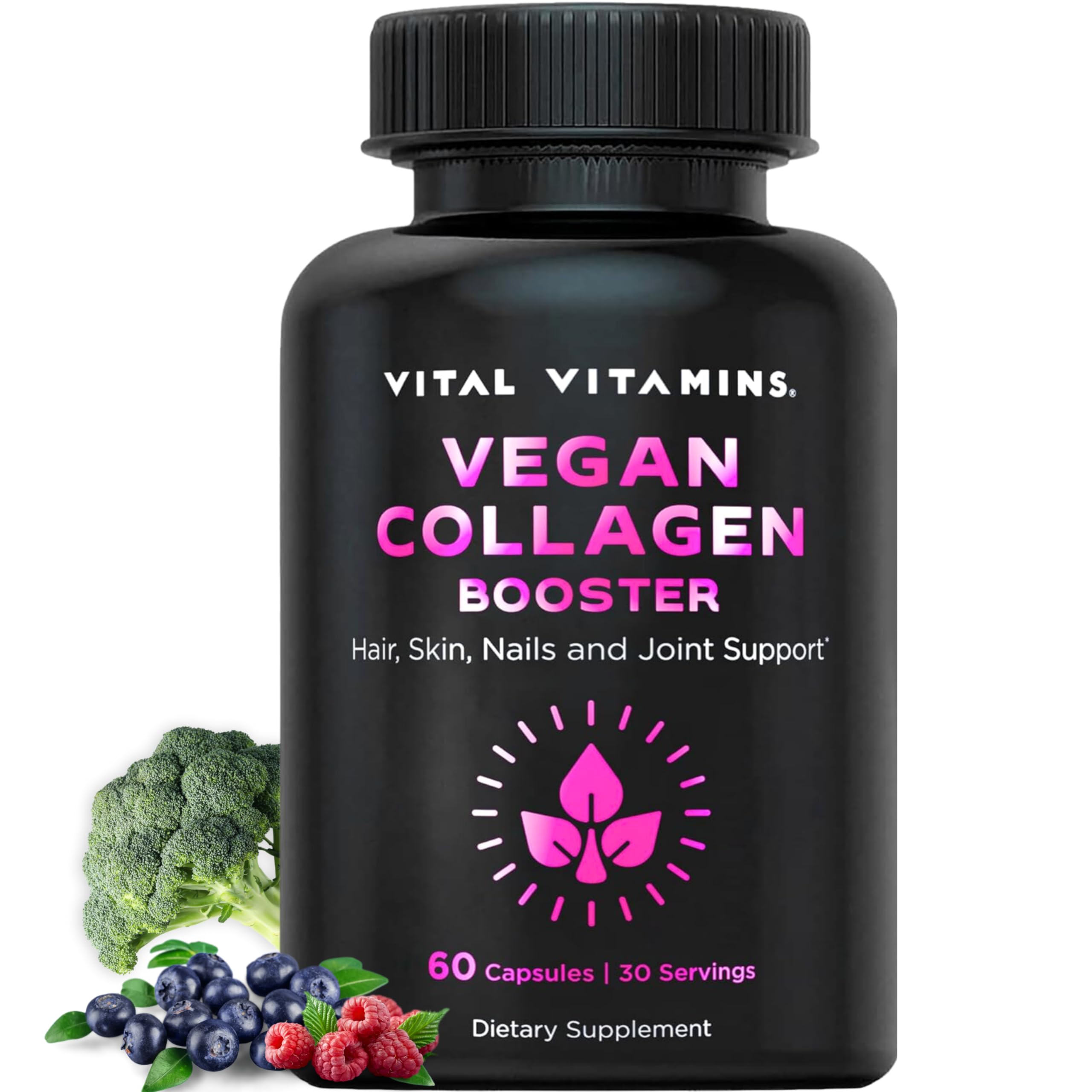 Foto 2 pulgar | Suplemento Vital Vitamins Vegan Colágeno Booster 60 Cápsulas - Venta Internacional.