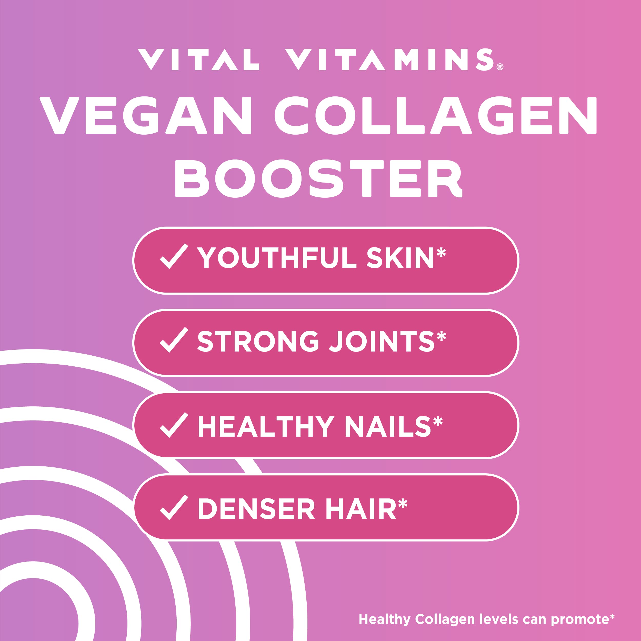 Foto 2 | Suplemento Vital Vitamins Vegan Colágeno Booster 60 Cápsulas - Venta Internacional.