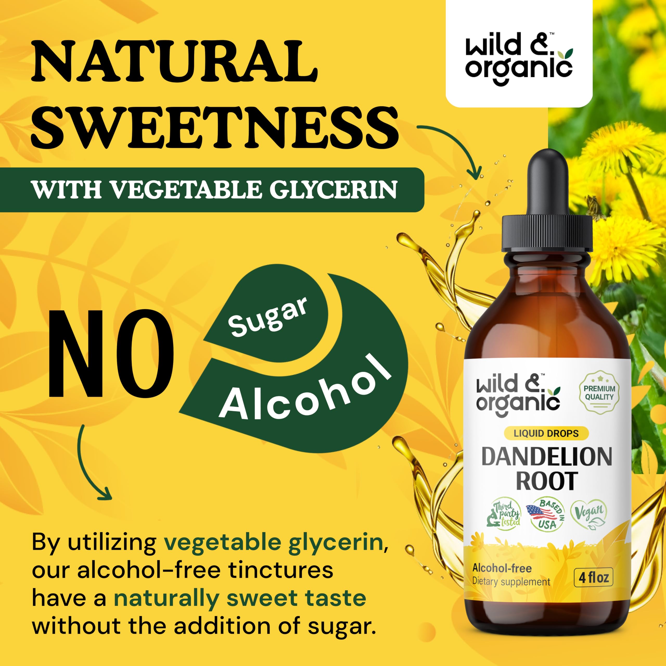Foto 7 pulgar | Limpiador De Hígado Con Diente De León Tincture Wild & Organic, 120 Ml - Venta Internacional.