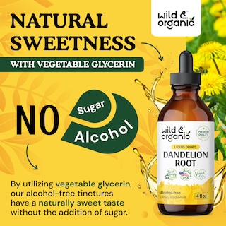 Foto 6 | Limpiador De Hígado Con Diente De León Tincture Wild & Organic, 120 Ml - Venta Internacional.