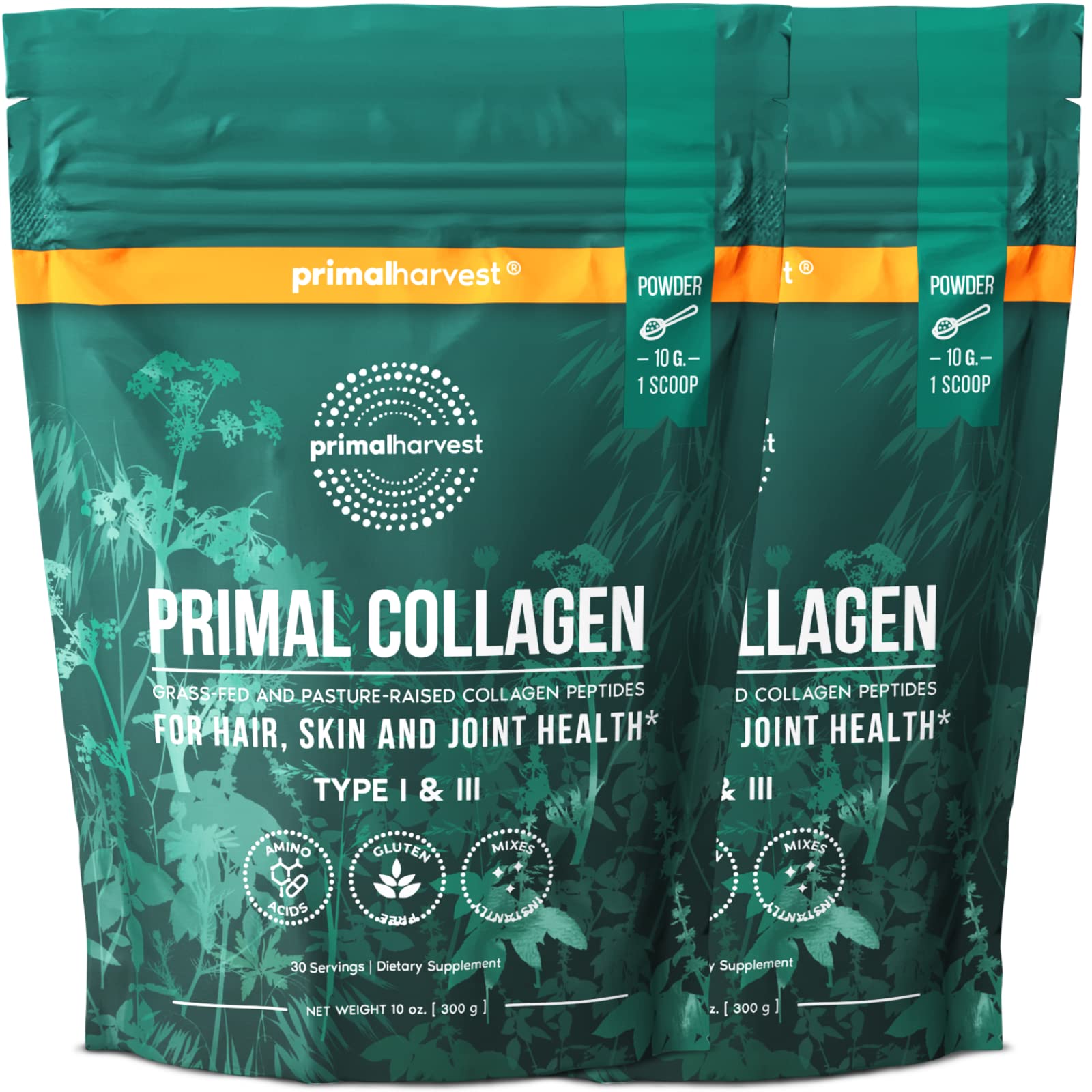 Foto 2 pulgar | Colágeno En Polvo Primal Harvest Primal Collagen Peptides 300 Ml - Venta Internacional.
