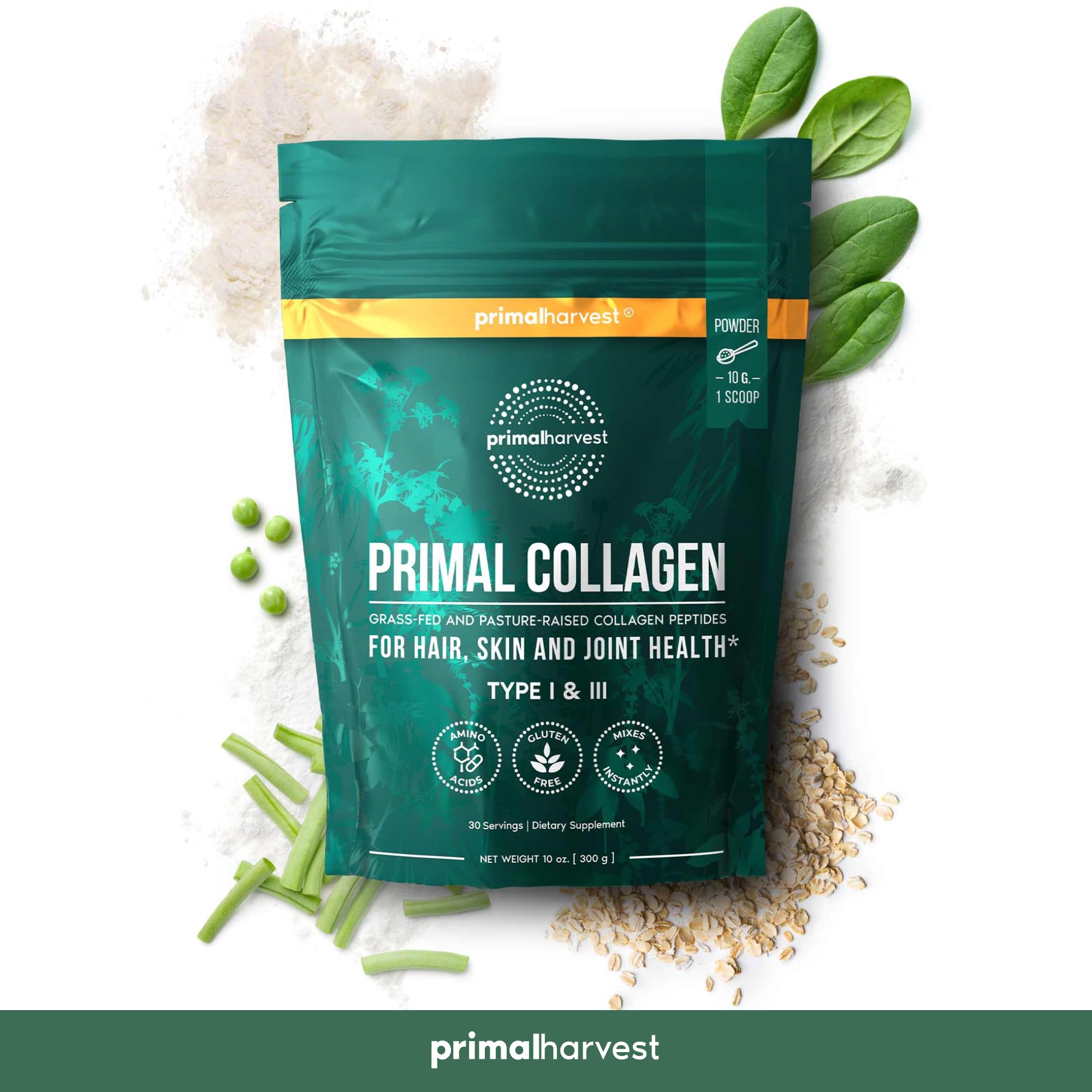 Foto 6 | Colágeno En Polvo Primal Harvest Primal Collagen Peptides 300 Ml - Venta Internacional.