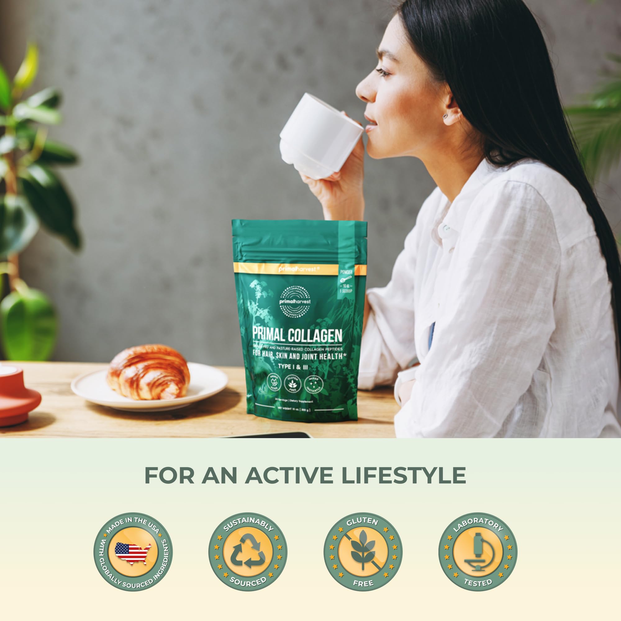 Foto 8 pulgar | Colágeno En Polvo Primal Harvest Primal Collagen Peptides 300 Ml - Venta Internacional.