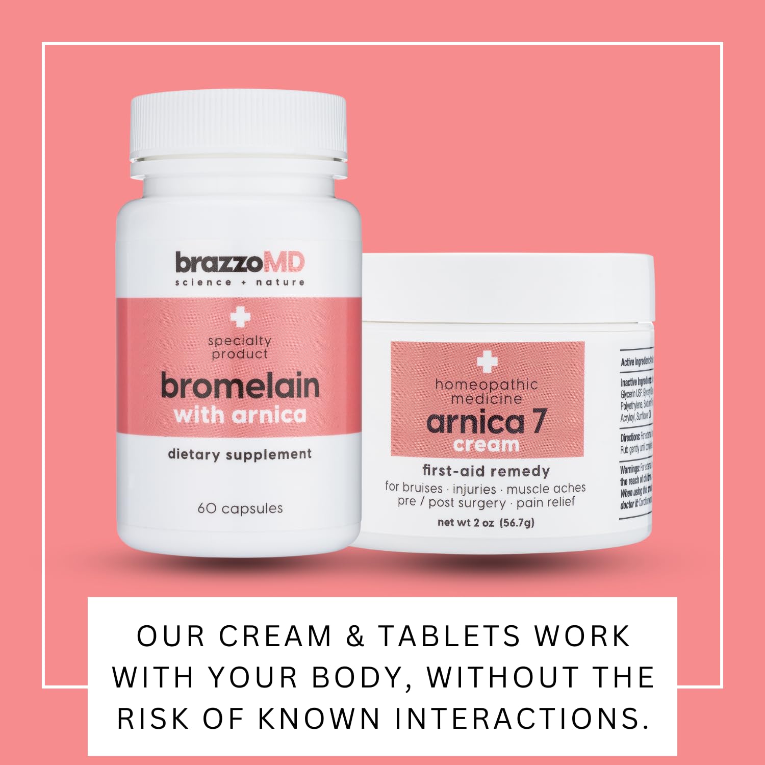 Foto 6 pulgar | Complemente La Bromelina Brazzomd Con Árnica 500 Mg, 60 Tabletas - Venta Internacional.